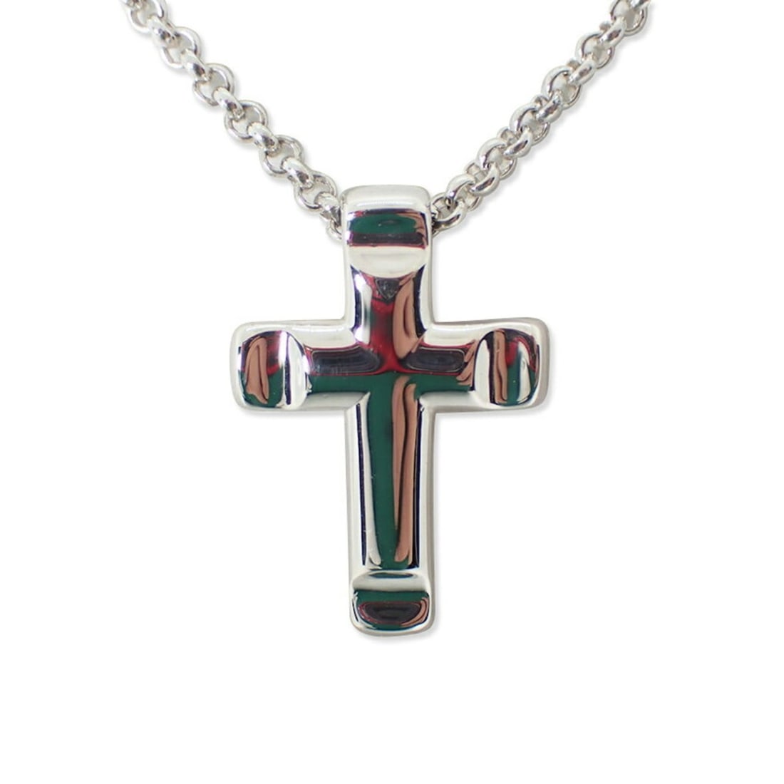 TIFFANY & Co. 925 Paloma Groove Cross Pendant Necklace: --- Catalog ---Category: SizePendant Size: 23.6mm x 16.2mm / 0.92'' x 0.63''Neck Circumference: 52.5 cm / 20.66''Category: DesignGender: WomenMaterial: Sterling silver 925Necklace Type: Pendant neckla