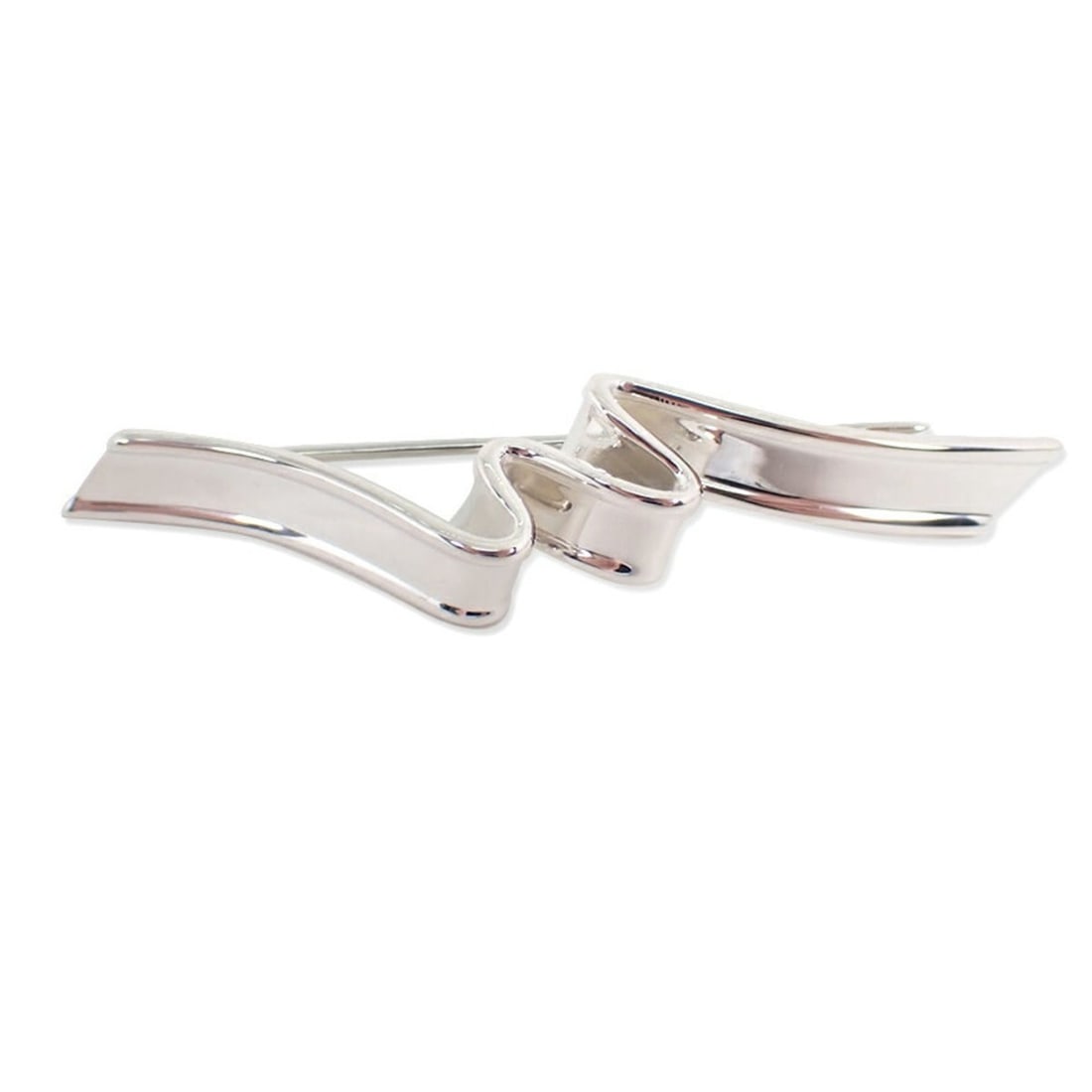 TIFFANY & Co. 925 Ribbon Brooch: --- Catalog ---Category: SizeSize (HxWxD): 1.4cm x 5.8cm / 0.55'' x 2.28''Category: DesignType: BroochGender: WomenMaterial: Sterling silver 925Category: GeneralBrand: Tiffany--- Item List ---Section: