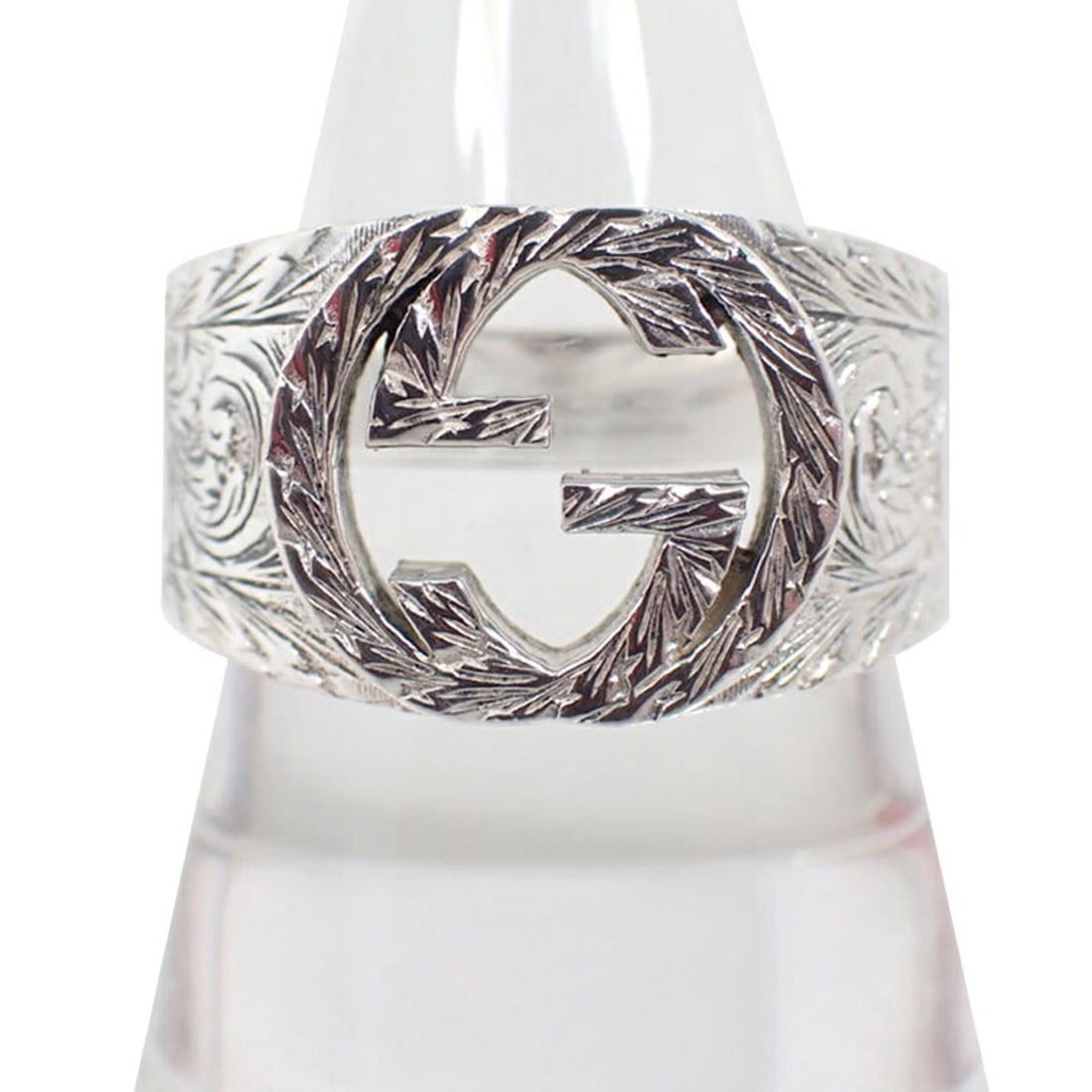GUCCI Ag925 Arabesque G Ring, Size 23: --- Catalog ---Category: SizeUS Size: 11Brand Size: 63Category: DesignType: Band ringGender: MenMaterial: Sterling silver 925Category: GeneralBrand: Gucci--- Item List ---Section: ConditionRanking: Ra