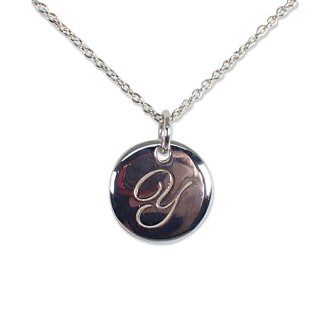 TIFFANY & Co. 925 Initial Y Pendant Necklace: --- Catalog ---Category: SizePendant Size: 12.7mm / 0.49''Neck Circumference: 41.5 cm / 16.33''Category: DesignGender: WomenMaterial: Sterling silver 925Necklace Type: Pendant necklaceCategory: Genera