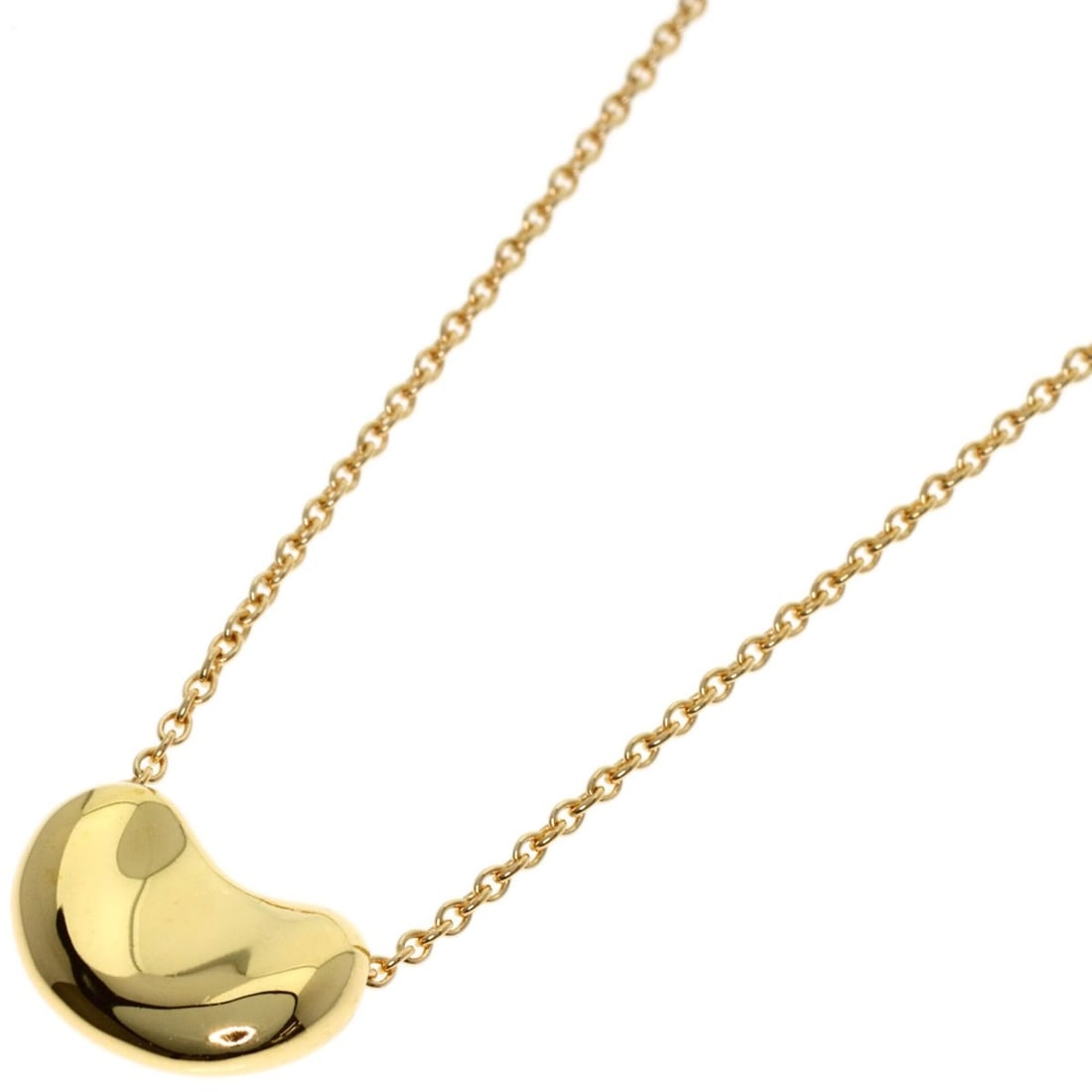 Tiffany Bean Necklace, 18K Yellow Gold, Women's, TIFFANY&Co.: --- Catalog ---Category: SizePendant Size: 7.8mm x 11mm / 0.3'' x 0.43''Neck Circumference: 41 cm / 16.14''Category: DesignGender: WomenMaterial: Yellow gold (18K)Necklace Type: NecklaceCategory: Gene