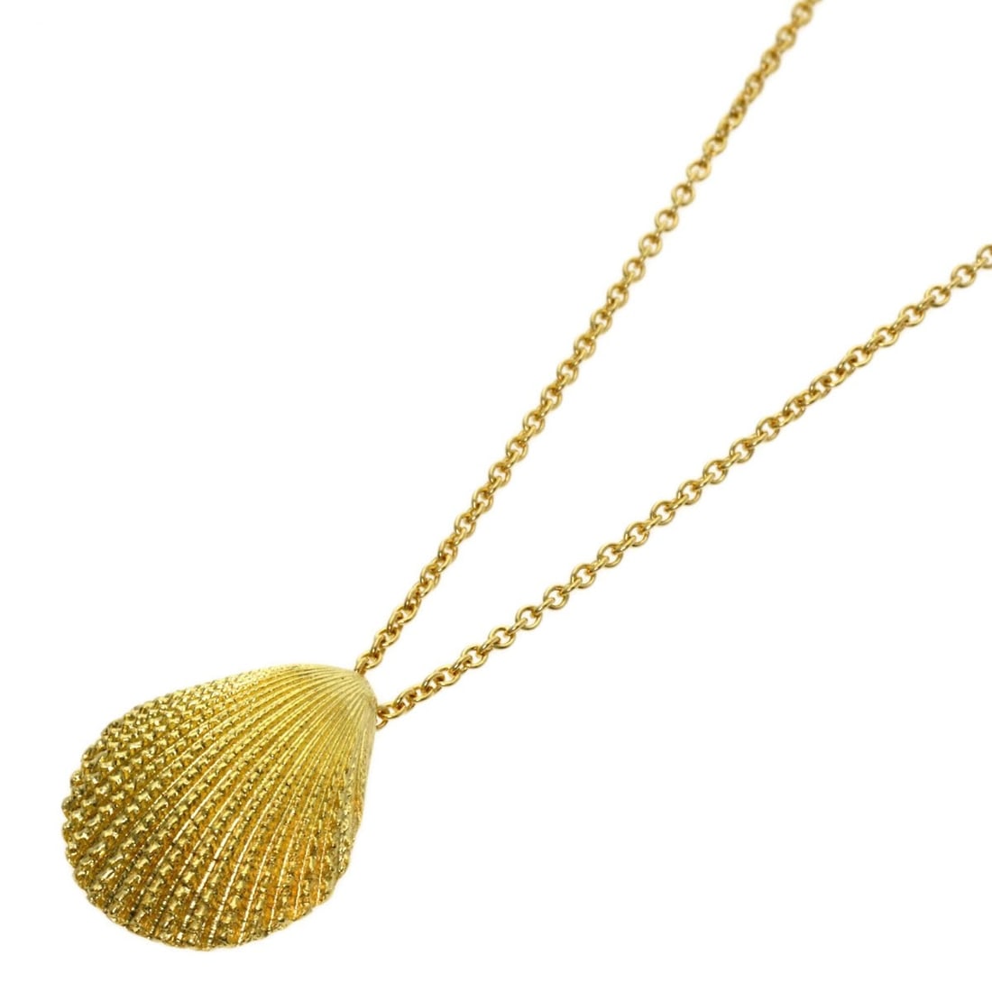Tiffany & Co. Shell Necklace, 18K Yellow Gold, Women's.: --- Catalog ---Category: SizePendant Size: 14.9mm x 13.2mm / 0.58'' x 0.51''Neck Circumference: 46 cm / 18.11''Category: DesignGender: WomenMaterial: Yellow gold (18K)Necklace Type: NecklaceCategory: 