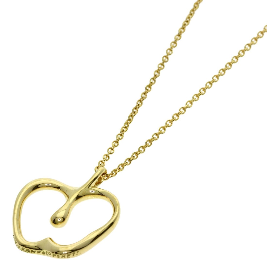 Tiffany & Co. Apple Necklace, 18K Yellow Gold, Women's.: --- Catalog ---Category: SizePendant Size: 17.4mm x 15.6mm / 0.68'' x 0.61''Neck Circumference: 40.5 cm / 15.94''Category: DesignGender: WomenMaterial: Yellow gold (18K)Necklace Type: NecklaceCategory