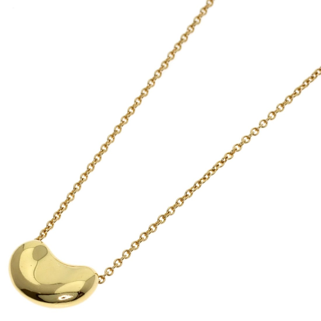 Tiffany Bean Necklace, 18K Yellow Gold, Women's, TIFFANY&Co.: --- Catalog ---Category: SizePendant Size: 7.7mm x 10.8mm / 0.3'' x 0.42''Neck Circumference: 42.5 cm / 16.73''Category: DesignGender: WomenMaterial: Yellow gold (18K)Necklace Type: NecklaceCategory: 