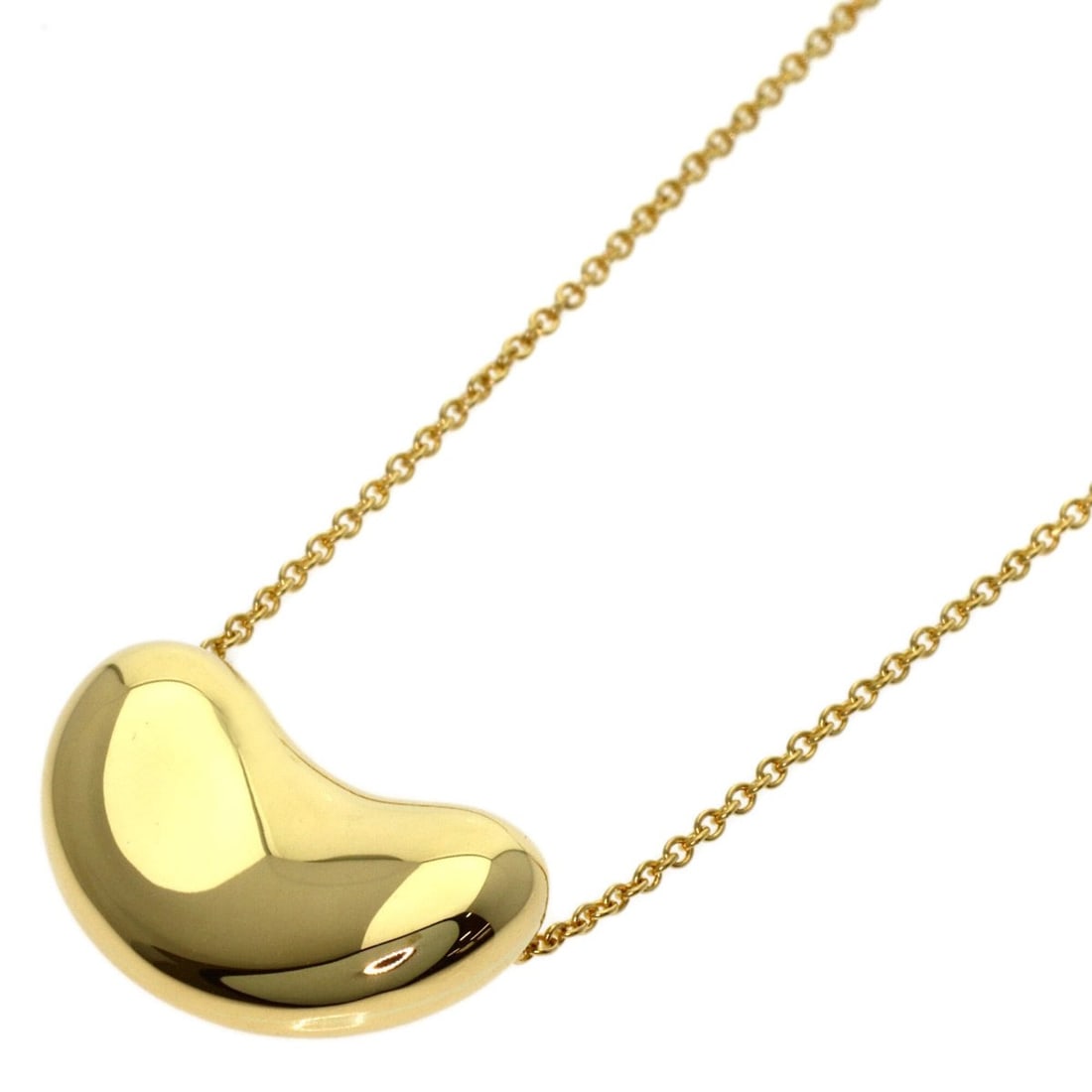 Tiffany Bean Necklace, 18K Yellow Gold, Women's, TIFFANY&Co.: --- Catalog ---Category: SizePendant Size: 12.1mm x 8.8mm / 0.47'' x 0.34''Neck Circumference: 41 cm / 16.14''Category: DesignGender: WomenMaterial: Yellow gold (18K)Necklace Type: NecklaceCategory: G