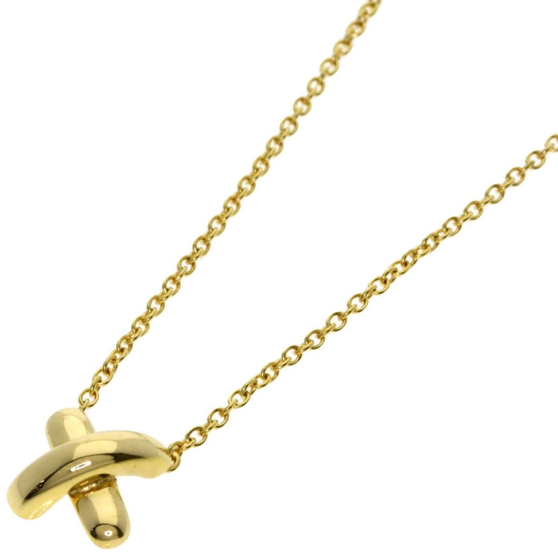 Tiffany & Co. Cross Stitch Necklace, 18K Yellow Gold, Women's.: --- Catalog ---Category: SizePendant Size: 7.1mm x 7mm / 0.27'' x 0.27''Neck Circumference: 41.5 cm / 16.33''Category: DesignGender: WomenMaterial: Yellow gold (18K)Necklace Type: NecklaceCategory: Ge