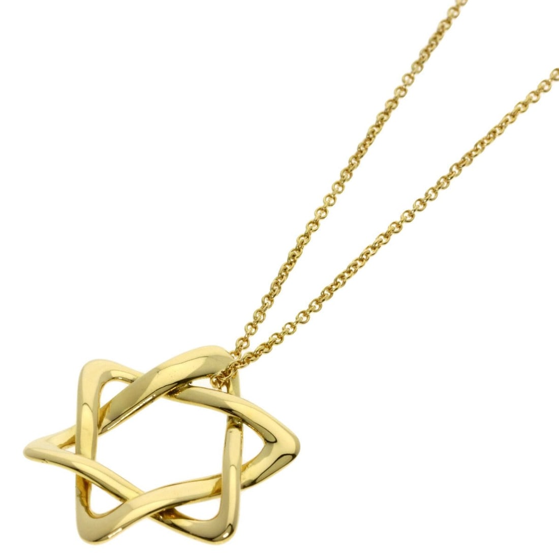 Tiffany & Co. Star of David Necklace, 18K Yellow Gold, Women's.: --- Catalog ---Category: SizePendant Size: 21.9mm x 21.5mm / 0.86'' x 0.84''Neck Circumference: 60.5 cm / 23.81''Category: DesignGender: WomenMaterial: Yellow gold (18K)Necklace Type: NecklaceCategory