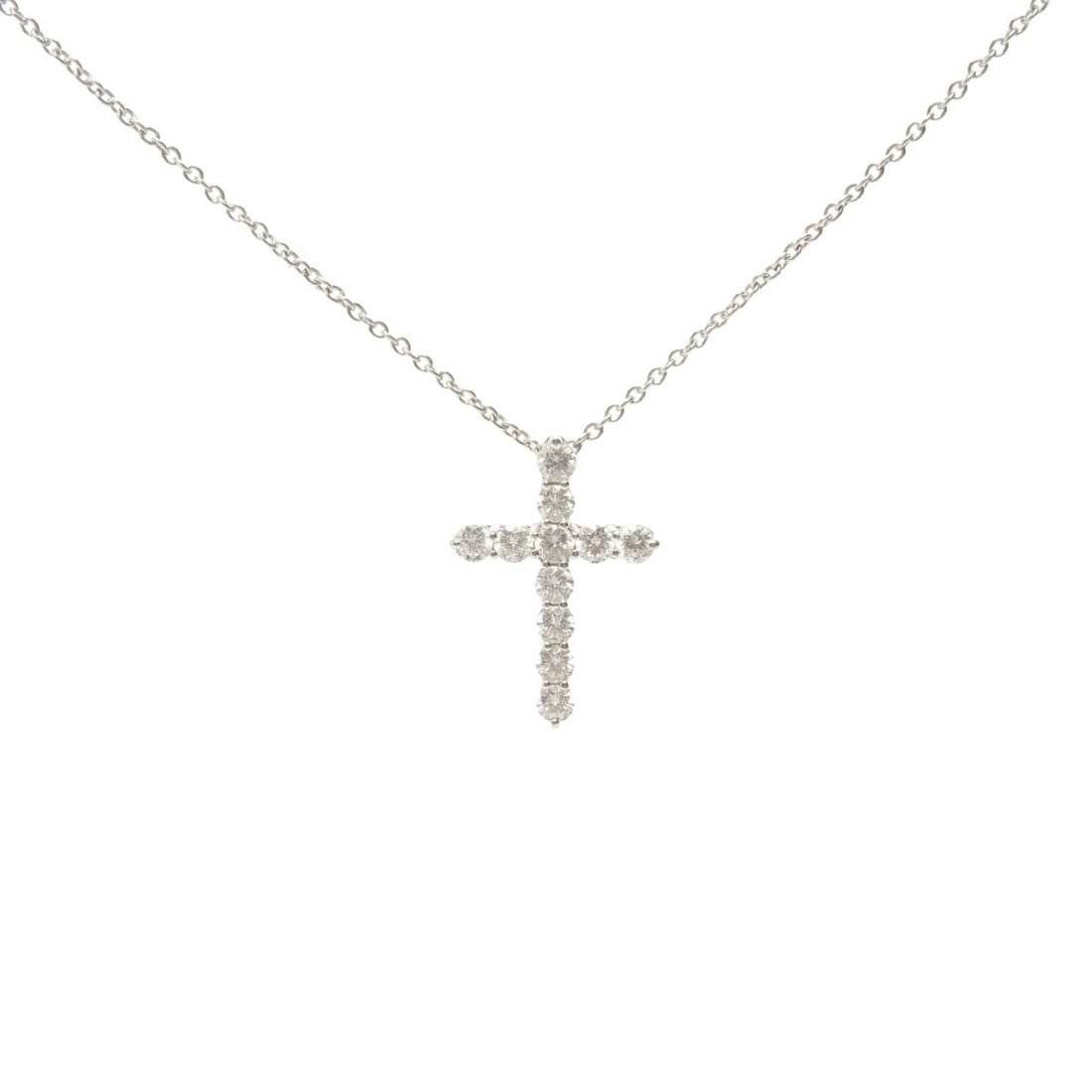Tiffany & Co. Pt950 Platinum Diamond Necklace Silver: --- Catalog ---Category: SizePendant Size: 20mm x 10mm / 0.78'' x 0.39''Neck Circumference: 40 cm / 15.74''Category: DesignColor: SilverNecklace Type: NecklaceCategory: GeneralBrand: Tiffany--- Item L