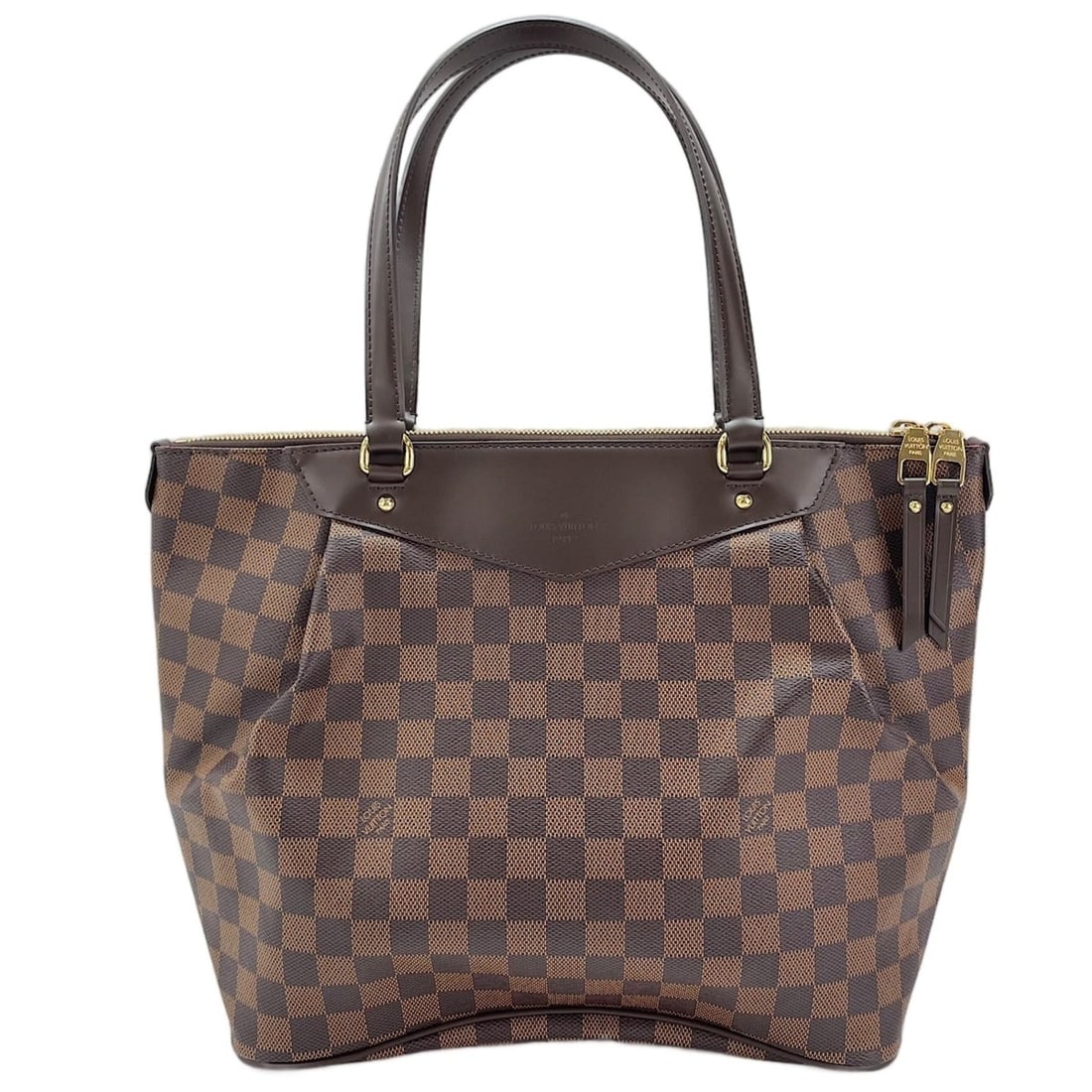 Louis Vuitton Westminster GM Tote Bag, Brown: --- Catalog ---Category: SizeSize (HxWxD): 28cm x 30cm x 16cm / 11.02'' x 11.81'' x 6.29''Category: DesignType: Tote bagColor: BrownGender: WomenCategory: GeneralBrand: Louis Vuitton--- Item List ---S