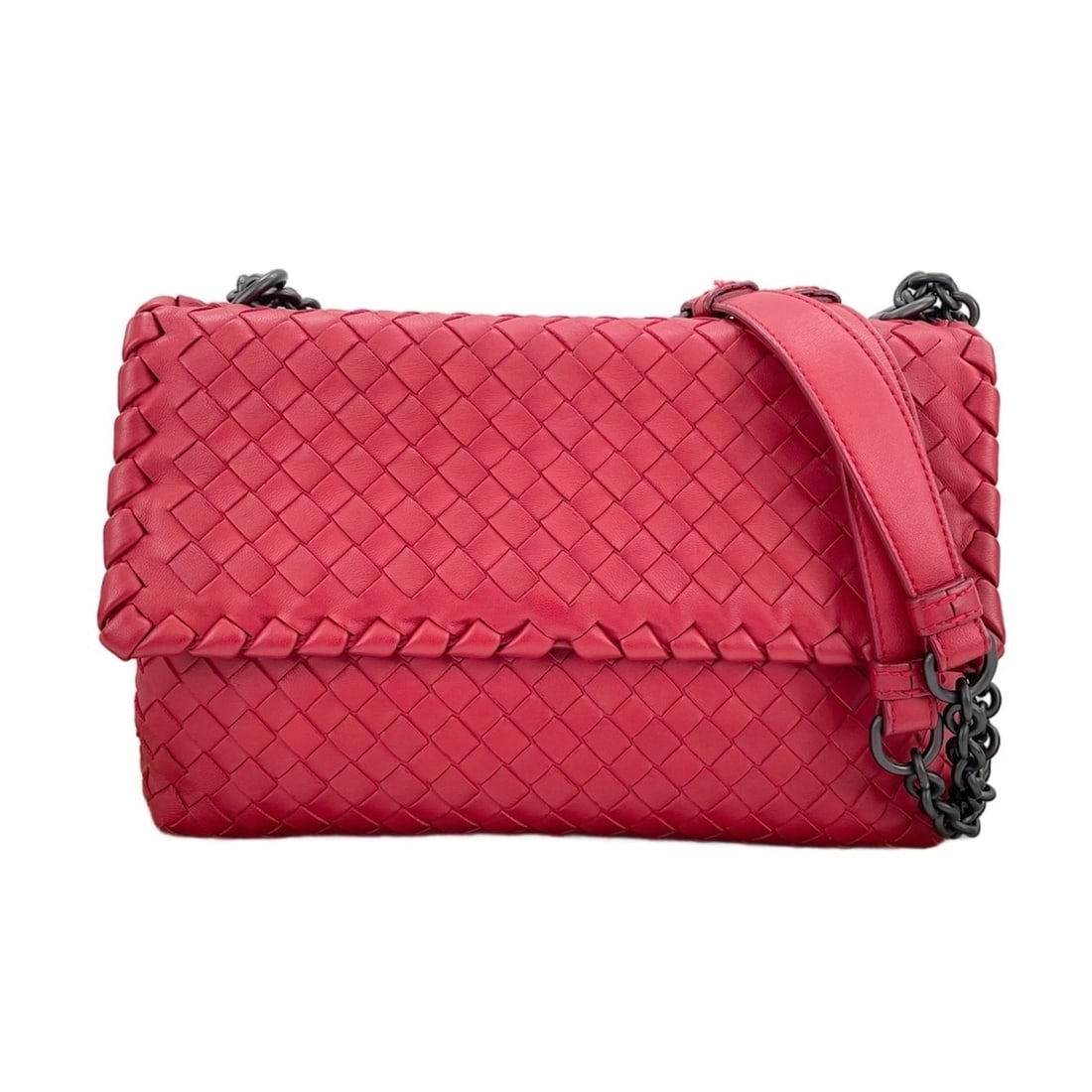 Bottega Veneta Intrecciato Shoulder Bag, Red: --- Catalog ---Category: SizeSize (HxWxD): 17cm x 26cm x 9cm / 6.69'' x 10.23'' x 3.54''Category: DesignType: Shoulder bagColor: Red colorGender: WomenMaterial: Intrecciato Category: GeneralBrand: Bot