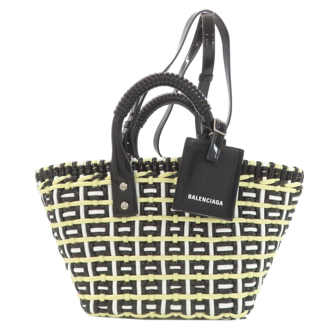 Balenciaga 671342 Bistro XS 2-Way Handbag, Enamel, Women's BALENCIAGA: --- Catalog ---Category: SizeSize (HxWxD): 20cm x 38cm x 12cm / 7.87'' x 14.96'' x 4.72''Strap Length: 86cm - 108cm / 33.85'' - 42.51''Handle Length: 25cm / 9.84''Category: DesignType: HandbagColor: B