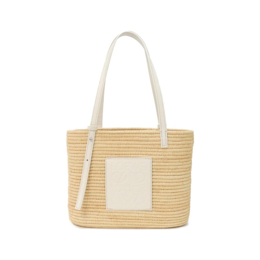 Loewe Square Basket Small ACBK099X03 Handbag: --- Catalog ---Category: SizeSize (HxWxD): 20.5cm x 27cm x 10cm / 8.07'' x 10.62'' x 3.93''Category: DesignType: Basket, HandbagColor: WhiteGender: Women,MenMaterial: Raffia , Leather Leather/Fur Type