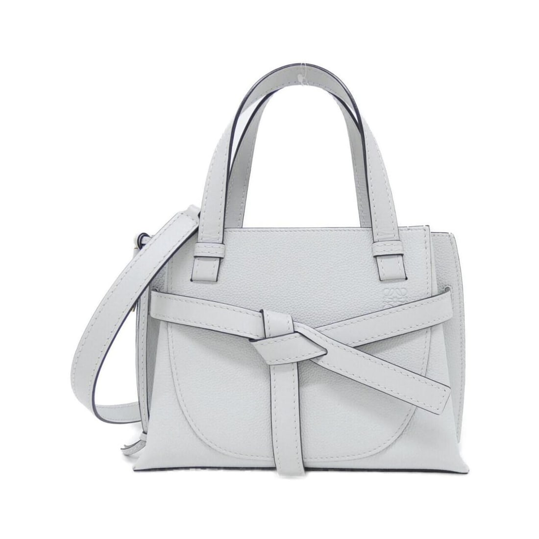 Loewe Gate Top Handle Mini 321 12 Z99 Handbag: --- Catalog ---Category: SizeSize (HxWxD): 18cm x 25cm x 9cm / 7.08'' x 9.84'' x 3.54''Category: DesignType: HandbagColor: GrayGender: WomenMaterial: Leather Leather/Fur Type: CalfskinCategory: Genera