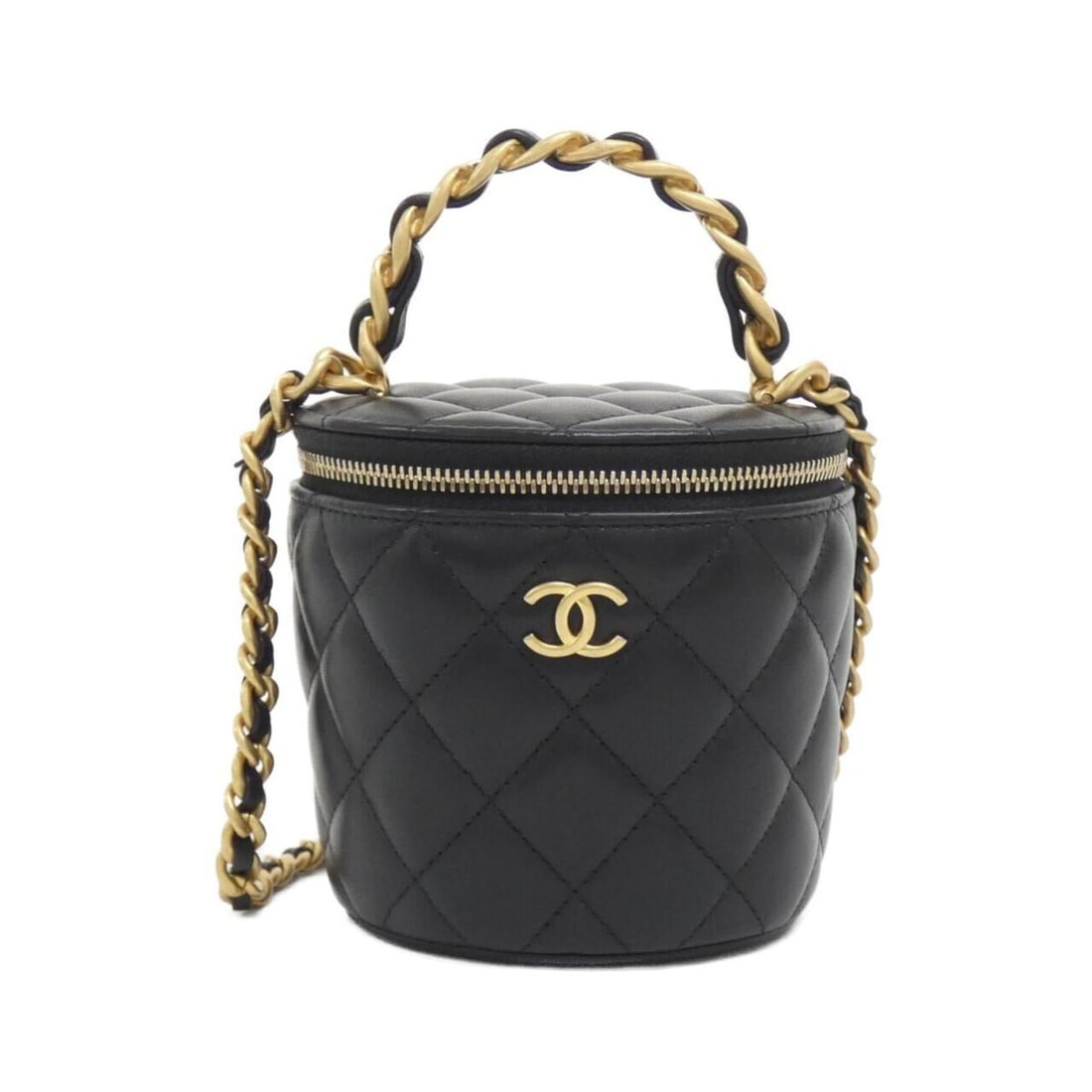 Chanel AP2873 handbag: --- Catalog ---Category: SizeSize (HxWxD): 10cm x 9.5cm x 7.5cm / 3.93'' x 3.74'' x 2.95''Category: DesignType: HandbagColor: BlackGender: WomenMaterial: Leather Hardware Color: Matte goldLeather/Fur 