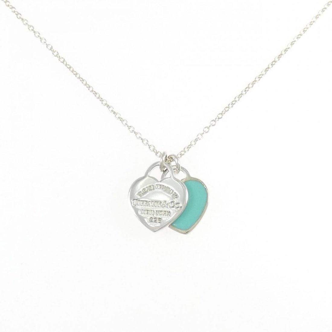 Tiffany & Co. Return to Mini Double Heart Tag Necklace: --- Catalog ---Category: SizePendant Size: 11.4mm x 9.9mm / 0.44'' x 0.38''Neck Circumference: 40 cm / 15.74''Category: DesignGender: WomenMaterial: Silver 925Pendant Type: PendantNecklace Type: