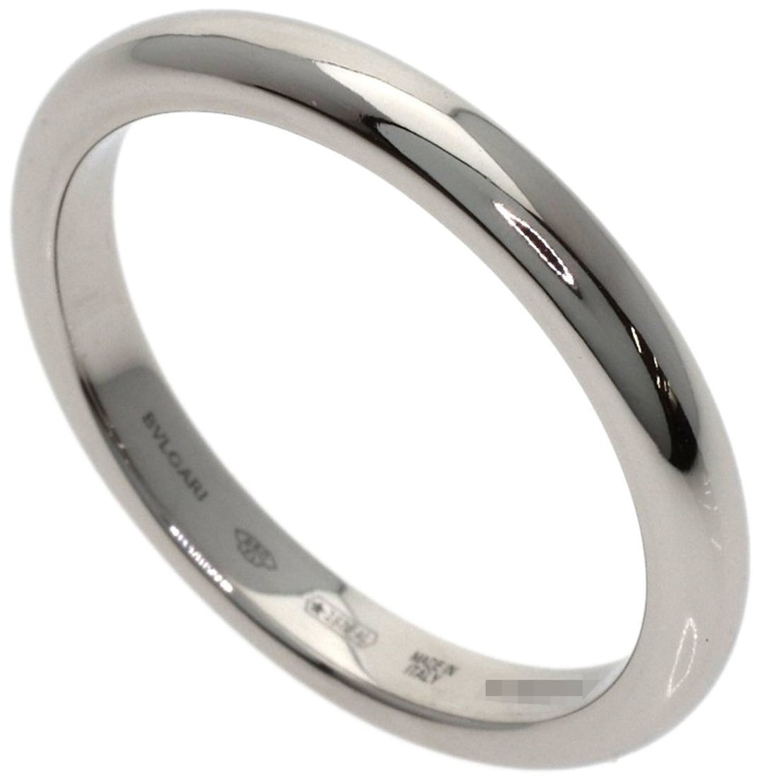 Bulgari Wedding Ring - Platinum PT950 Women's BVLGARI: --- Catalog ---Category: SizeWidth: 2.7mm / 0.11''Weight: 5.9g / 0.2oz.JP Size: 16US Size: 8Category: DesignType: Wedding ringGender: WomenMaterial: Platinum 950Category: GeneralBrand: Bvlgari--- Item