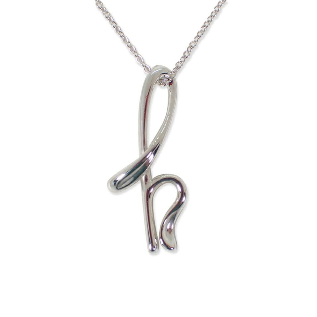 TIFFANY & Co. 925 Initial H Pendant Necklace: --- Catalog ---Category: SizeNeck Circumference: 41.5 cm / 16.33''Category: DesignGender: WomenMaterial: Sterling silver 925Necklace Type: NecklaceCategory: GeneralBrand: Tiffany--- Item List ---Secti