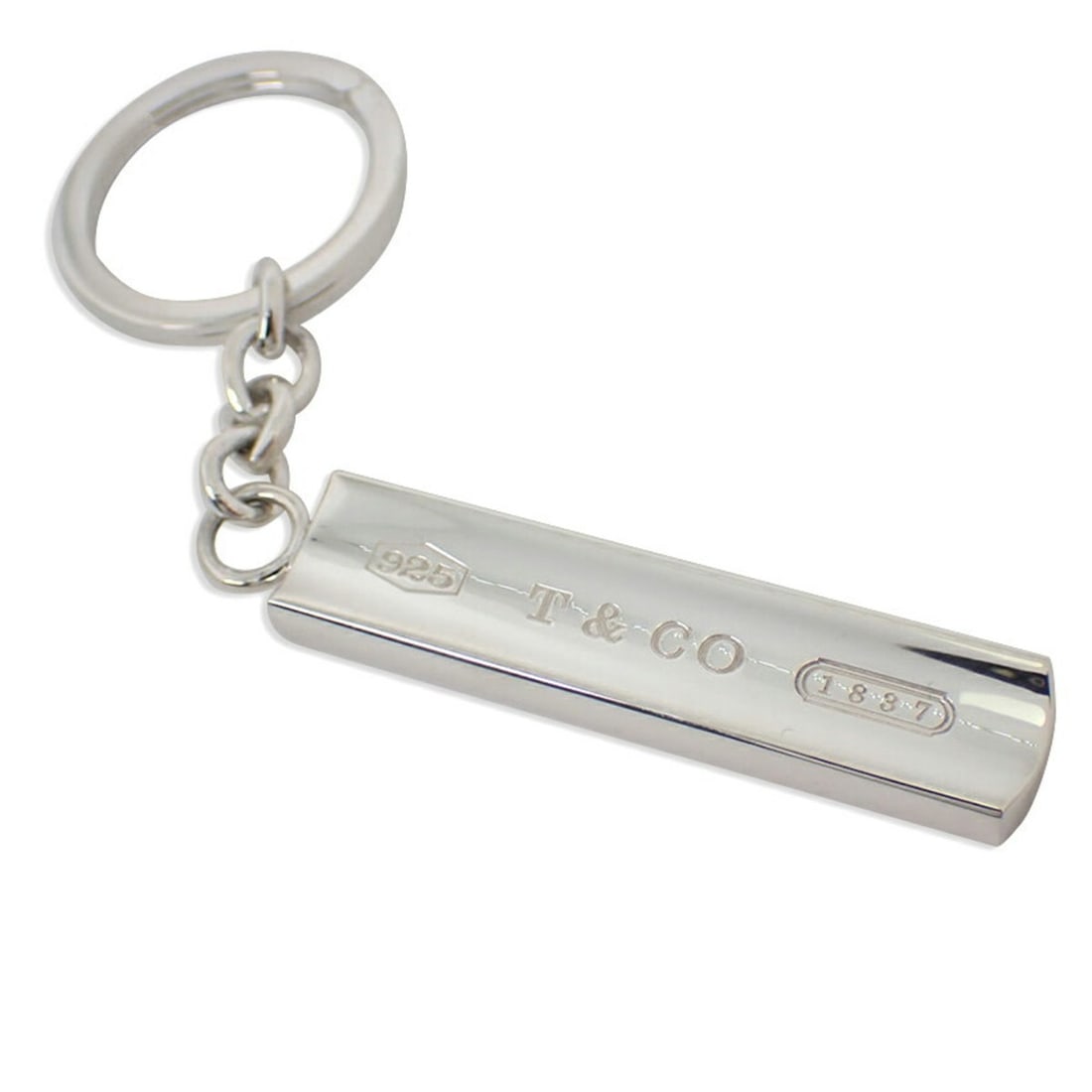 TIFFANY & Co. 925 1837 Keyring Keychain: --- Catalog ---Category: DesignType: KeyringGender: WomenMaterial: Sterling silver 925Category: GeneralBrand: Tiffany--- Item List ---Section: ConditionRanking: Rank A Used - A few traces of usage, so