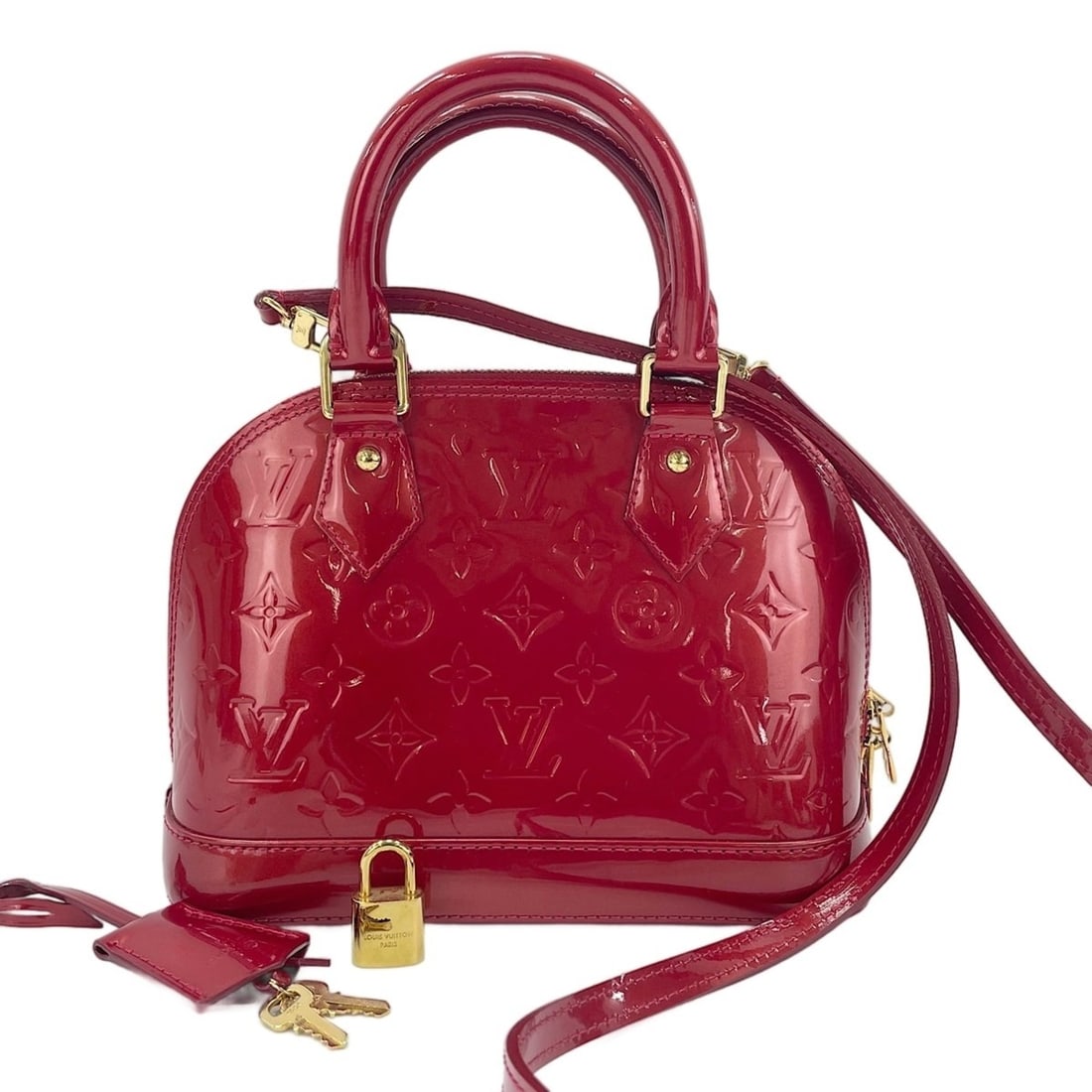 Louis Vuitton Alma BB handbag, red: --- Catalog ---Category: SizeSize (HxWxD): 17.5cm x 23.5cm x 11.5cm / 6.88'' x 9.25'' x 4.52''Category: DesignType: HandbagColor: Red colorGender: WomenCategory: GeneralBrand: Louis VuittonCountry of 