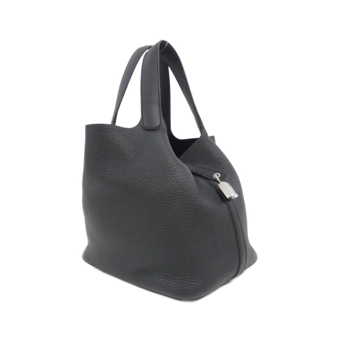 Hermes Picotin Lock MM 060991CK Handbag: --- Catalog ---Category: SizeWeight: 680g / 1.49lb.Size (HxWxD): 22cm x 23cm x 17cm / 8.66'' x 9.05'' x 6.69''Handle Length: 34cm / 13.38''Category: DesignType: HandbagColor: BlackGender: WomenMateria