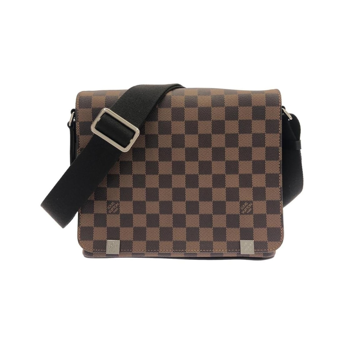 Louis Vuitton Damier District PM N41031 Shoulder Bag: --- Catalog ---Category: SizeSize (HxWxD): 21.5cm x 25cm x 7.5cm / 8.46'' x 9.84'' x 2.95''Category: DesignType: Shoulder bagColor: EbeneGender: Men,WomenMaterial: Coated canvas Hardware Color: Silver