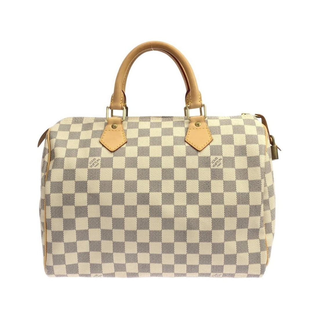 Louis Vuitton Damier Azur Speedy 30cm N41533 Boston Bag: --- Catalog ---Category: SizeSize (HxWxD): 22cm x 31cm x 17.5cm / 8.66'' x 12.2'' x 6.88''Category: DesignType: Boston bagColor: AzurGender: WomenMaterial: Coated canvas Hardware Color: GoldCategory: 