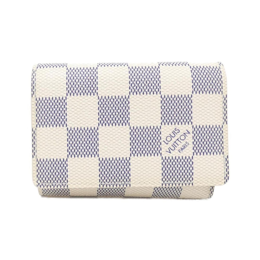 Louis Vuitton Damier Azur Enveloppe Carte de Visite N61746 Business Card Holder/Card Case: --- Catalog ---Category: DesignType: Card caseColor: AzurGender: Men,WomenMaterial: Coated canvas Category: GeneralMPN: N61746Brand: Louis VuittonCategory: Physical PropertiesSize (HxWxD): 8cm x 11cm 