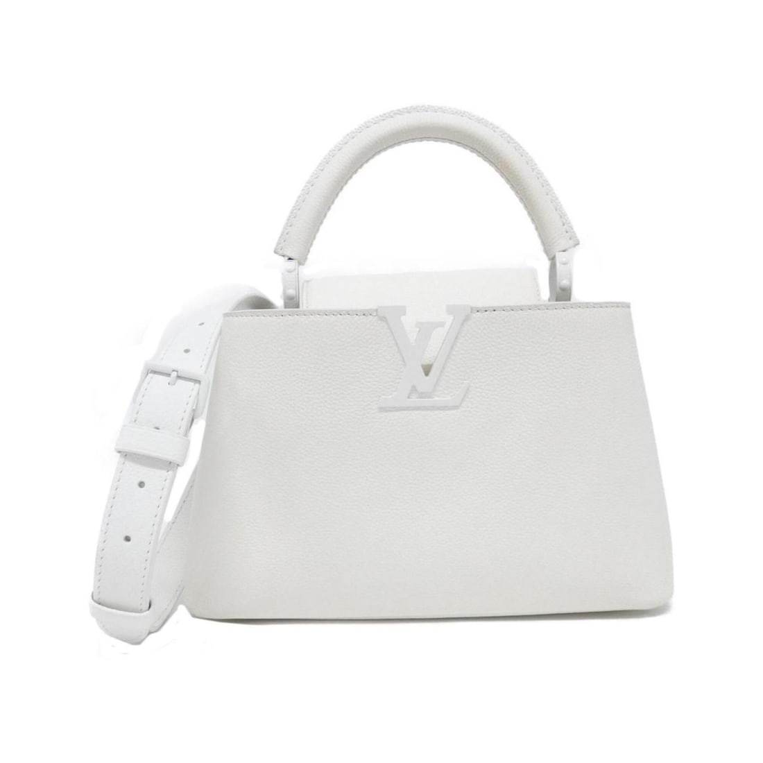 Louis Vuitton Capucines BB M25256 Handbag: --- Catalog ---Category: SizeSize (HxWxD): 17cm x 27cm x 9cm / 6.69'' x 10.62'' x 3.54''Category: DesignType: HandbagColor: WhiteGender: WomenMaterial: Leather Leather/Fur Type: Calf leatherCategory: 