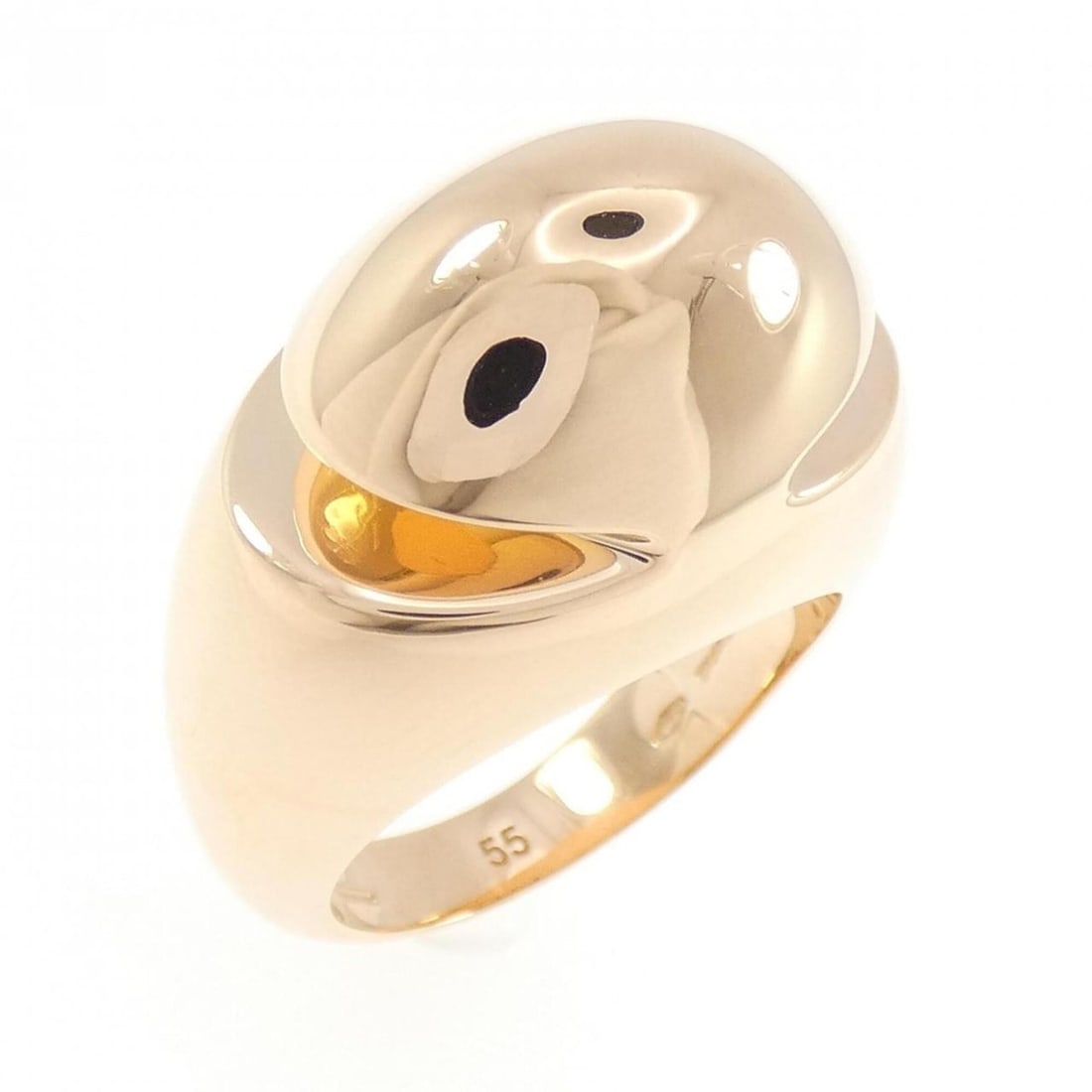 Bvlgari Cabochon Ring: --- Catalog ---Category: SizeUS Size: 7.5Brand Size: 55Category: DesignType: Band ringGender: Men,WomenMaterial: Pink gold (18K)Category: GeneralBrand: Bvlgari--- Item List ---Section: ConditionRankin