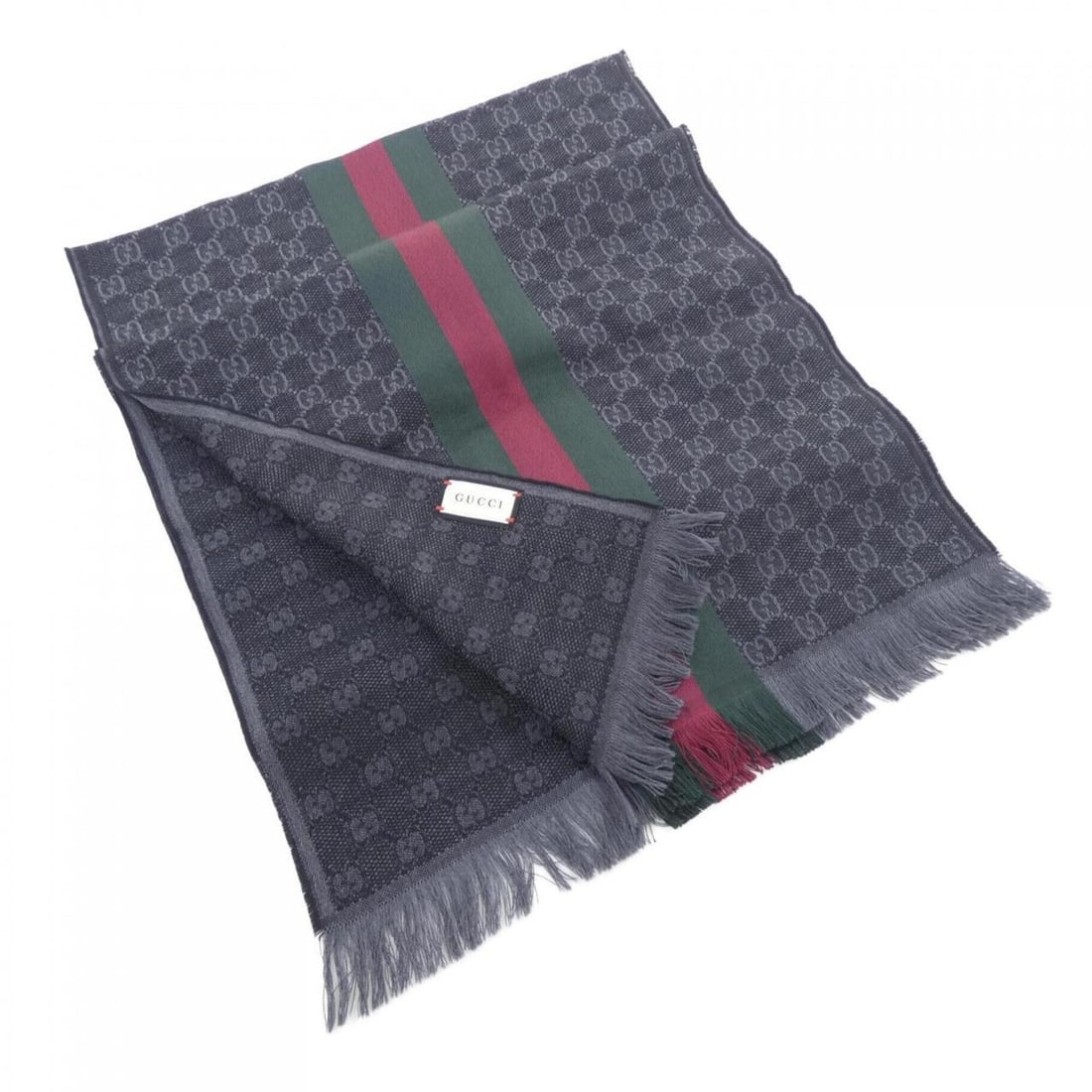 Gucci scarf: --- Catalog ---Category: SizeSize (LxW): 1.84m x 36.5cm / 72.44'' x 14.37''Category: DesignColor: Black, Gray, Green, Red colorGender: MenMaterial: Wool Category: GeneralBrand: Gucci--- Item List ---S