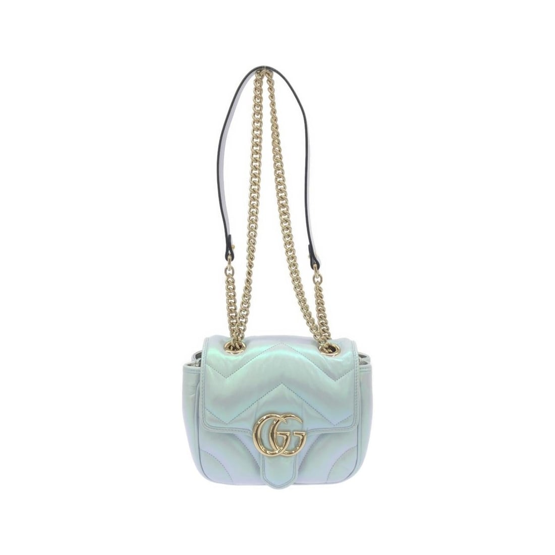 Gucci GG Marmont 739682AAC2U Shoulder Bag: --- Catalog ---Category: SizeSize (HxWxD): 16.5cm x 21cm x 8cm / 6.49'' x 8.26'' x 3.14''Category: DesignType: Shoulder bagColor: Blue, Light blueGender: Men,WomenMaterial: Quilting , Leather Category