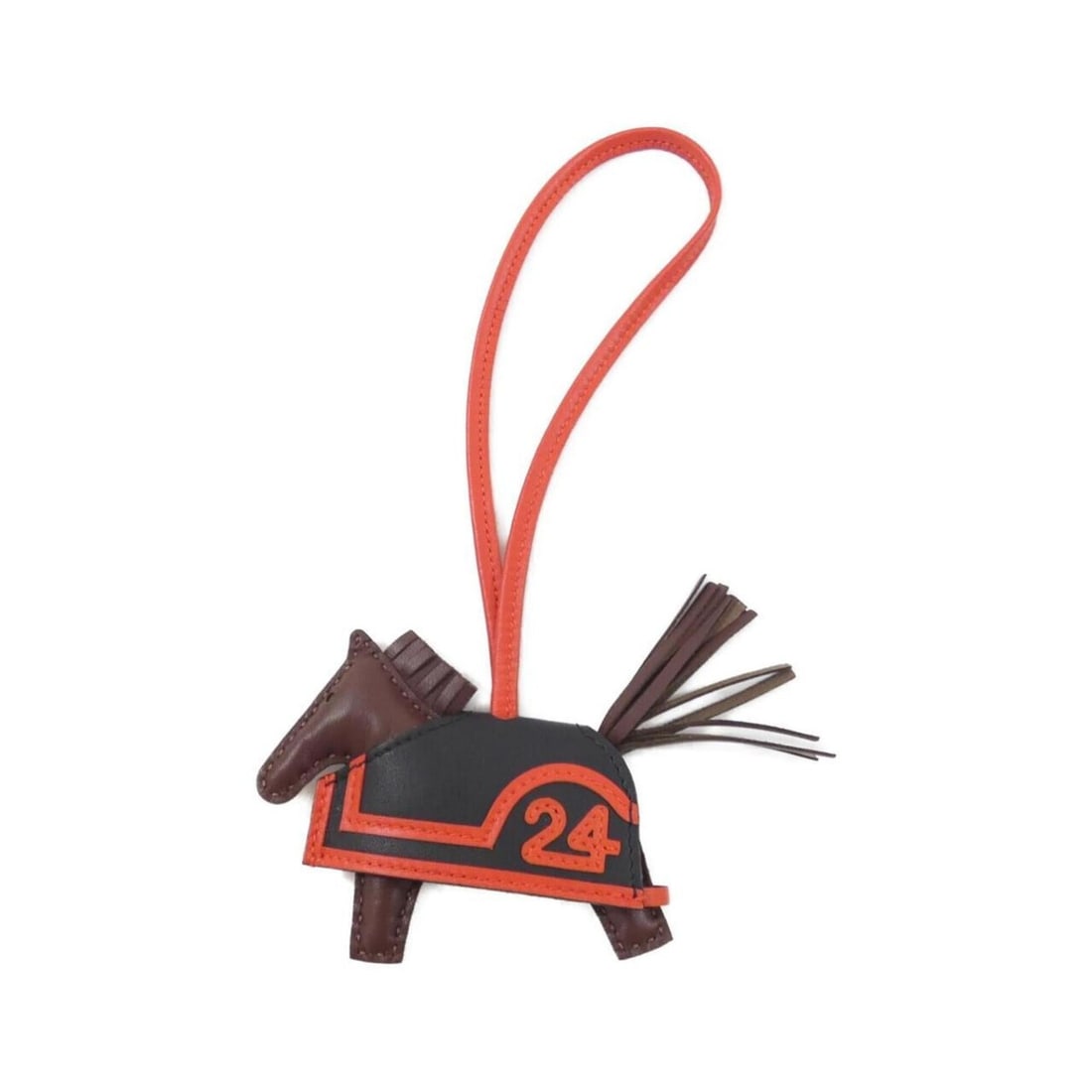 Hermes Rodeo Robeo 24 PM 087349CA: --- Catalog ---Category: SizeStrap Length: 36.5cm / 14.37''Category: DesignColor: Black, CapucineClosure: StrapMaterial: Agneau Milo Category: GeneralBrand: Hermes--- Item List ---Section: ConditionRa
