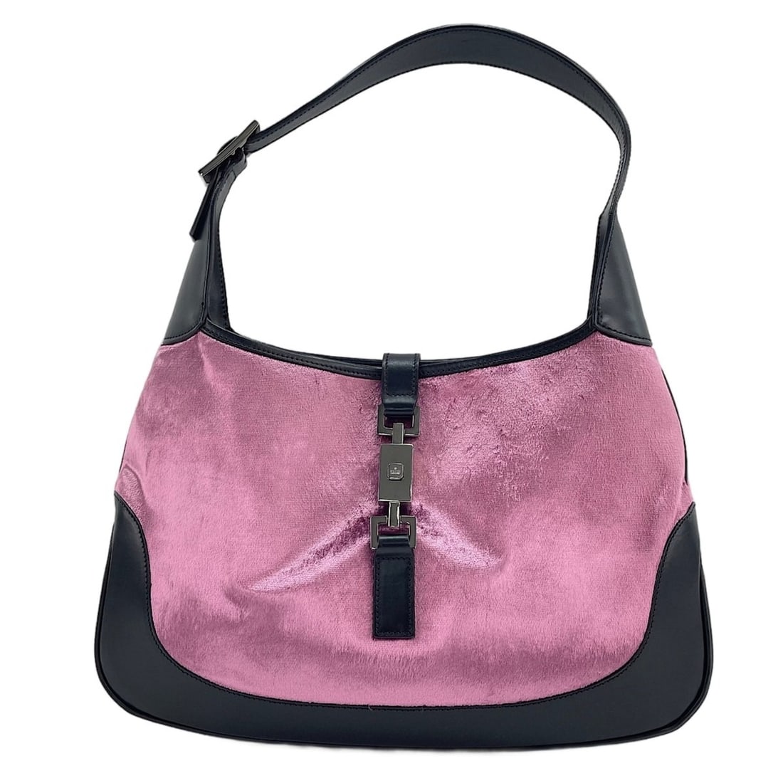 Gucci Jackie Line Shoulder Bag, Pink: --- Catalog ---Category: SizeSize (HxWxD): 21cm x 33cm x 3.5cm / 8.26'' x 12.99'' x 1.37''Strap Length: 48cm / 18.89''Category: DesignType: Shoulder bagColor: PinkGender: WomenCategory: GeneralLine: J