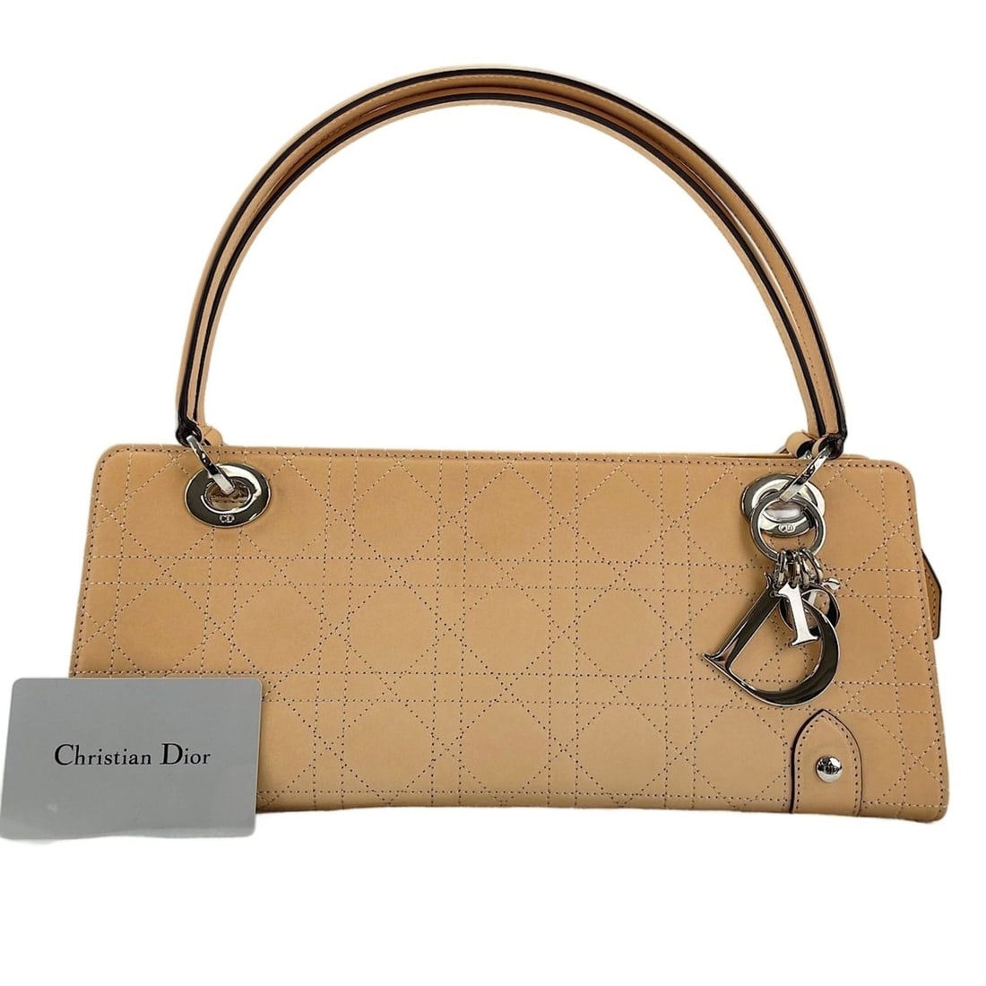 Christian Dior Lady Horizontal Shoulder Bag, Beige: --- Catalog ---Category: SizeHandle Drop: 16.00cm / 6.30''Size (HxWxD): 14cm x 32cm x 8cm / 5.51'' x 12.59'' x 3.14''Category: DesignType: Shoulder bagColor: BeigeGender: WomenCategory: GeneralBrand: 