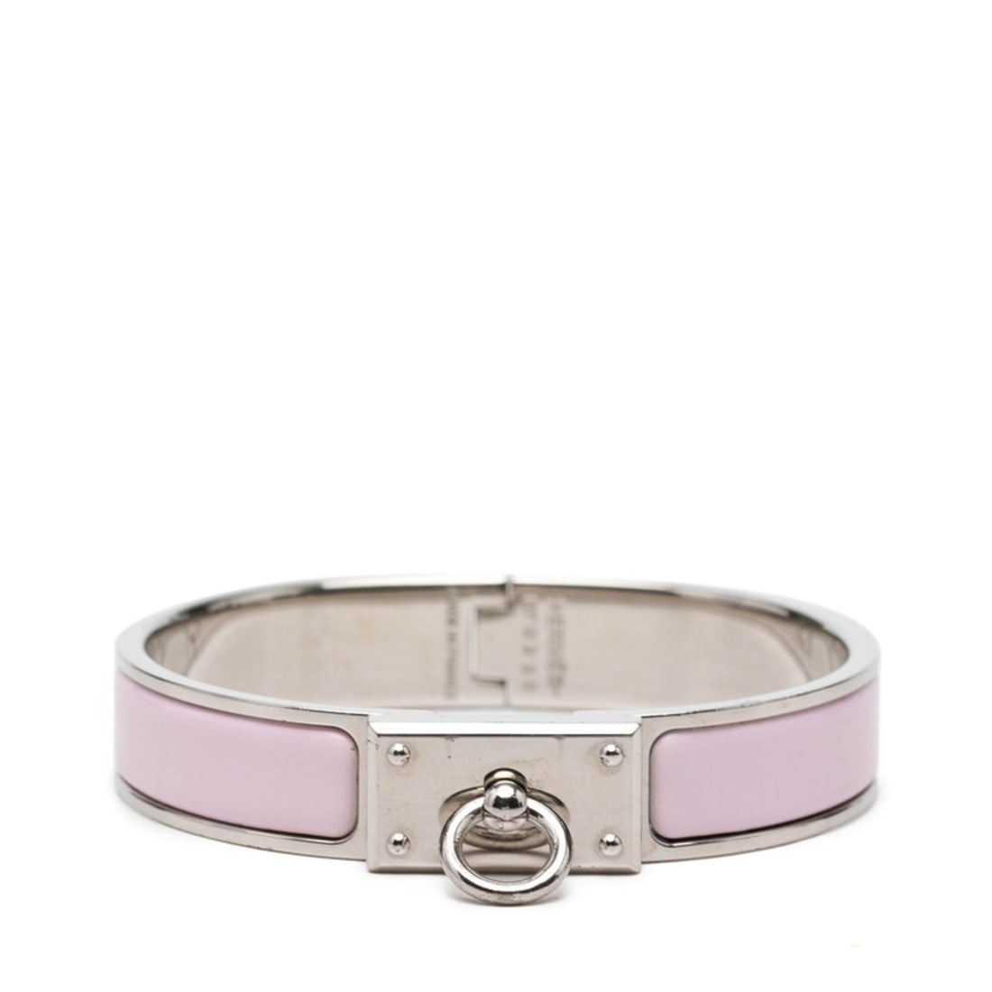 Hermes Clic Anneau Bracelet Bangle Silver Pink Metal Women's HERMES: --- Catalog ---Category: SizeLength: 15.5cm / 6.1''Category: DesignType: Charm braceletColor: Pink, SilverGender: WomenMaterial: MetalCategory: GeneralBrand: Hermes--- Item List ---Section: ConditionR