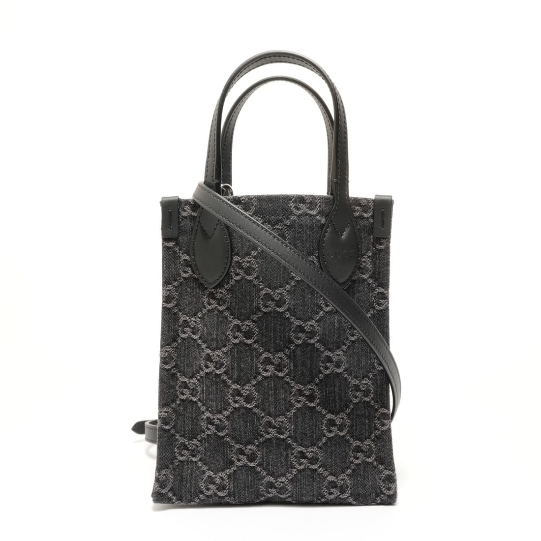 Gucci GG Denim Mini Tote Handbag, Black: --- Catalog ---Category: SizeHandle Drop: 8.00cm / 3.15''Size (HxWxD): 19cm x 14.5cm x 7cm / 7.48'' x 5.7'' x 2.75''Strap Length: 106cm - 116cm / 41.73'' - 45.66''Category: DesignType: HandbagColor: B
