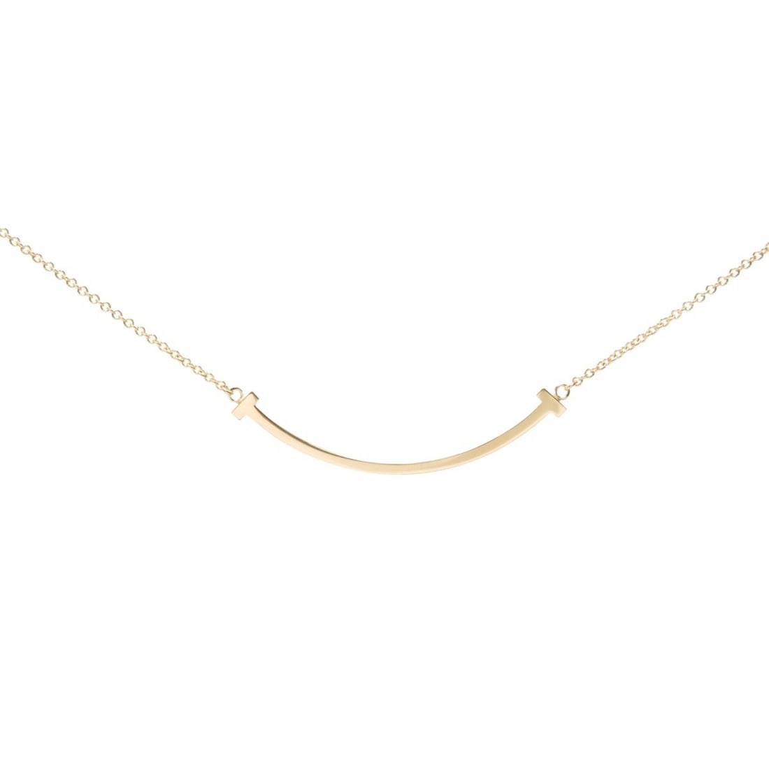 Tiffany & Co. Au750 T Smile Necklace Gold: --- Catalog ---Category: SizePendant Size: 5mm x 35mm / 0.19'' x 1.37''Neck Circumference: 45 cm / 17.71''Category: DesignColor: GoldGender: WomenNecklace Type: NecklaceCategory: GeneralBrand: Tiffany