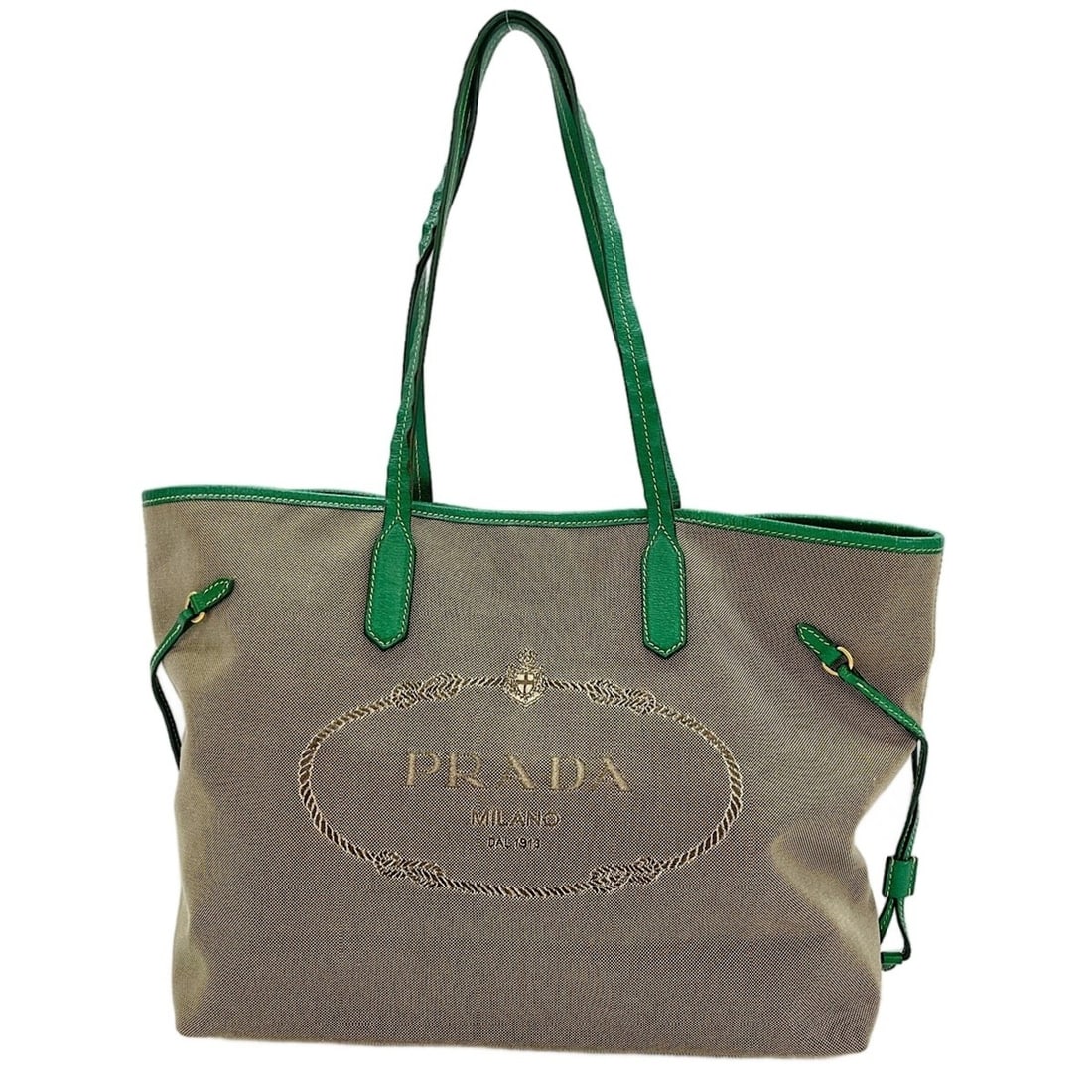 Prada tote bag, beige: --- Catalog ---Category: SizeSize (HxWxD): 29cm x 44cm x 12cm / 11.41'' x 17.32'' x 4.72''Category: DesignType: Tote bagColor: BeigeGender: WomenCategory: GeneralBrand: PradaCountry of Origin: Italy--