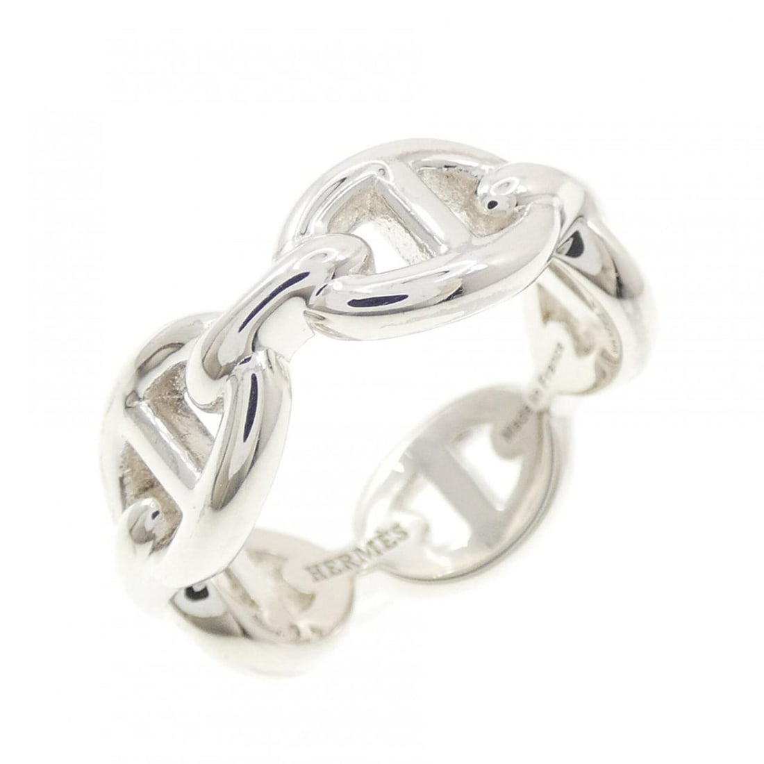Hermes Hermès Chaine d'Ancre Enchainée Ring: --- Catalog ---Category: SizeUS Size: 5Brand Size: 49Category: DesignType: Band ringGender: WomenMaterial: Silver 925Category: GeneralMPN: H109507BBrand: Hermes--- Item List ---Section: ConditionRanki