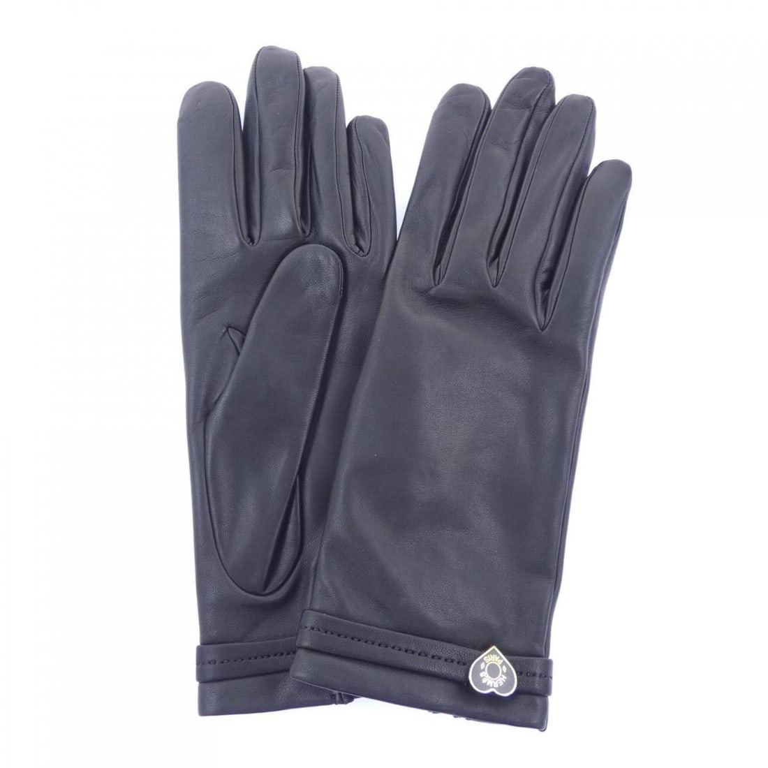 Hermes gloves: --- Catalog ---Category: SizeHand Width: 16cm / 6.29''Total Length: 22.5cm / 8.85''Category: DesignType: Warm glovesColor: BlackGender: WomenMaterial: Leather Leather/Fur Type: LambskinCategory: