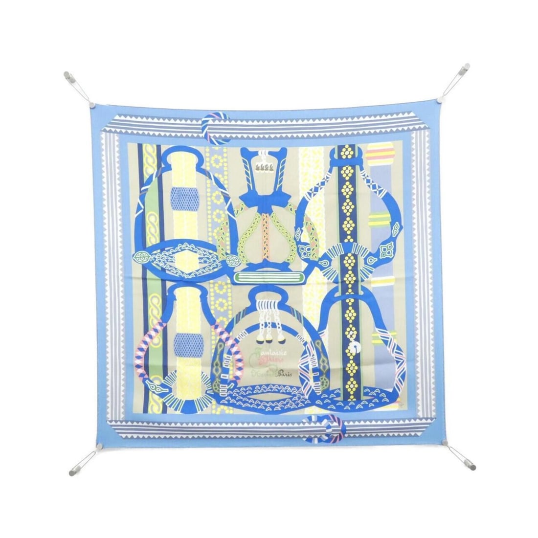 Hermes FANTASIE D'ETRIERS Carre Scarf Muffler (1 of 3)