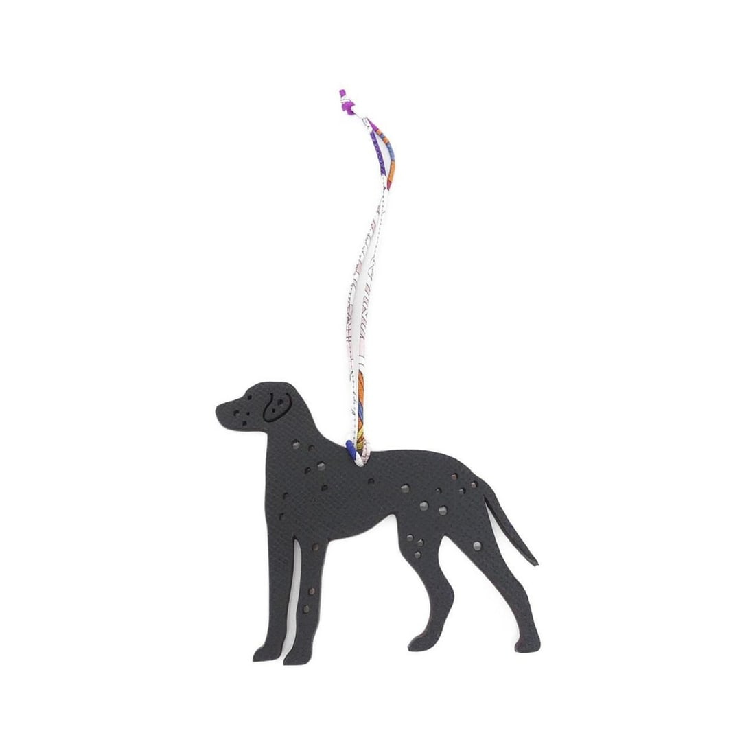 Hermes Dalmatian 1199388 Accessory Bag Charm: --- Catalog ---Category: SizeChain Length: 290.00mm / 11.42''Size (HxWxD): 90.00mm x 110.00mm / 3.54'' x 4.33''Category: DesignType: Handbag charmColor: Black, PotironGender: WomenMaterial: Epsom leat