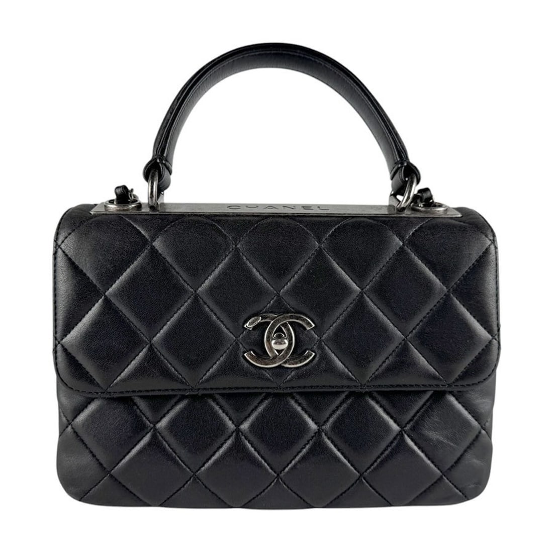 Chanel CHANEL Handbag Shoulder Bag Leather Metal Black Gunmetal Women's z10283: --- Catalog ---Category: SizeSize (HxWxD): 16cm x 24cm x 6cm / 6.29'' x 9.44'' x 2.36''Category: DesignType: Handbag, Shoulder bagColor: BlackGender: WomenMaterial: Leather Category: GeneralBrand: Cha