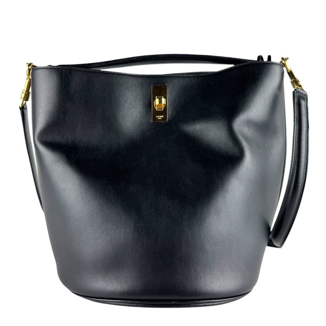 Celine CELINE Shoulder Bag Handbag Bucket 16 Seize Leather Black Women's z10272: --- Catalog ---Category: SizeSize (HxWxD): 25cm x 30cm x 22cm / 9.84'' x 11.81'' x 8.66''Category: DesignType: Handbag, Shoulder bagColor: BlackGender: WomenMaterial: Leather Category: GeneralBrand: C