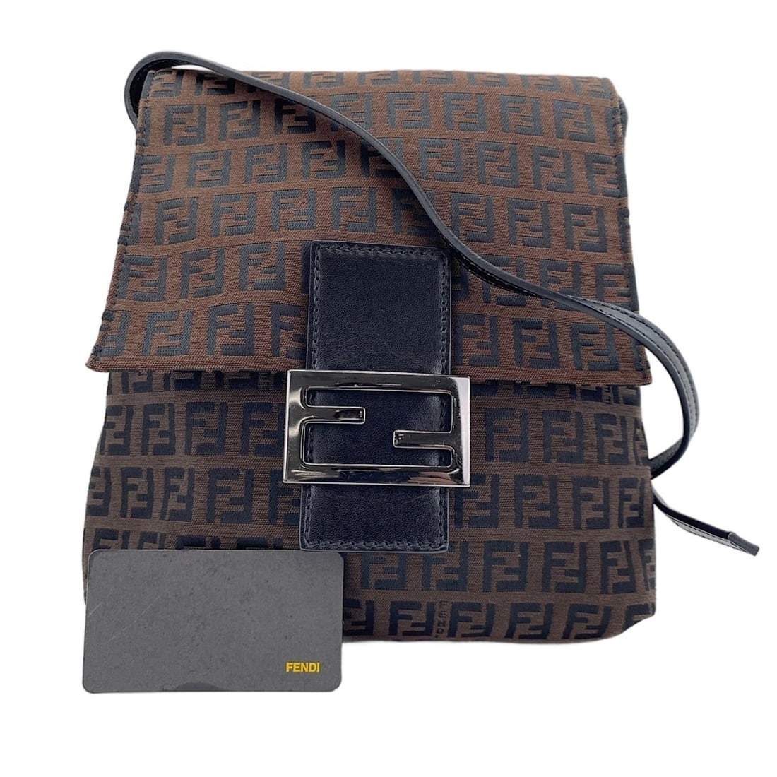 Fendi Zucchino Shoulder Bag, Brown: --- Catalog ---Category: SizeSize (HxWxD): 23cm x 20cm x 3cm / 9.05'' x 7.87'' x 1.18''Strap Length: 114cm - 129cm / 44.88'' - 50.78''Category: DesignType: Shoulder bagColor: BrownGender: WomenMateria