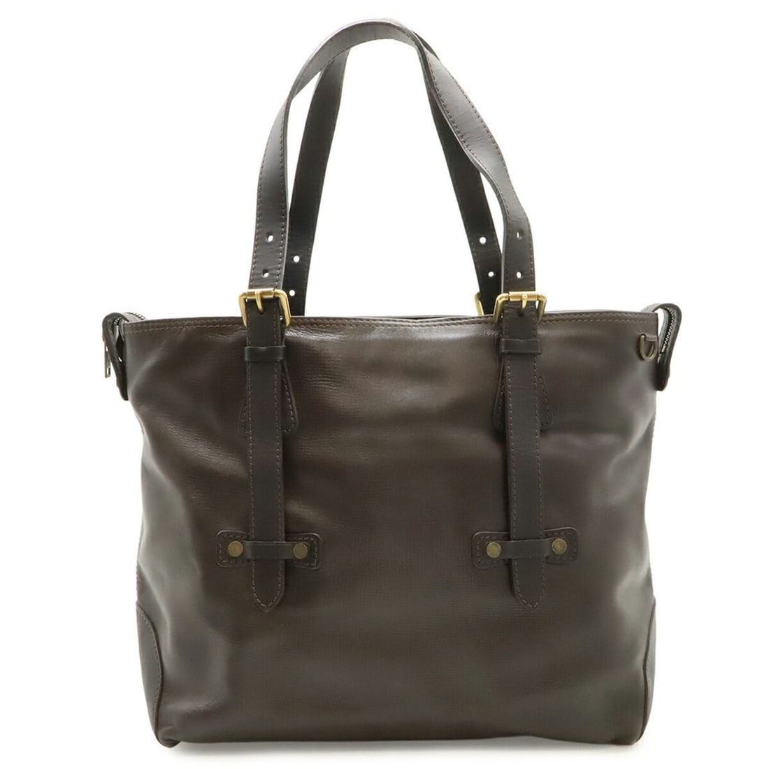 LOUIS VUITTON Utah Kiowa Tote Bag, Large Tote, Shoulder Handbag, Leather, Cafe Dark Brown, M95453 (1 of 10)