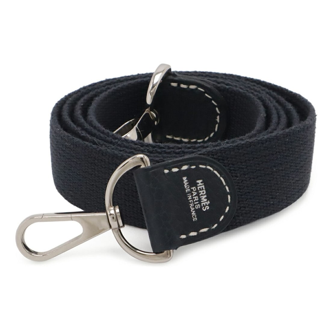HERMES Garden Shoulder Strap (Strap only) - Canvas and Leather Navy Blue: --- Catalog ---Category: SizeSize (HxWxD): 110cm x 2.5cm / 43.3'' x 0.98''Category: DesignType: StrapColor: NavyGender: Women,MenMaterial: Canvas, LeatherCategory: GeneralBrand: HermesCountry of Origi
