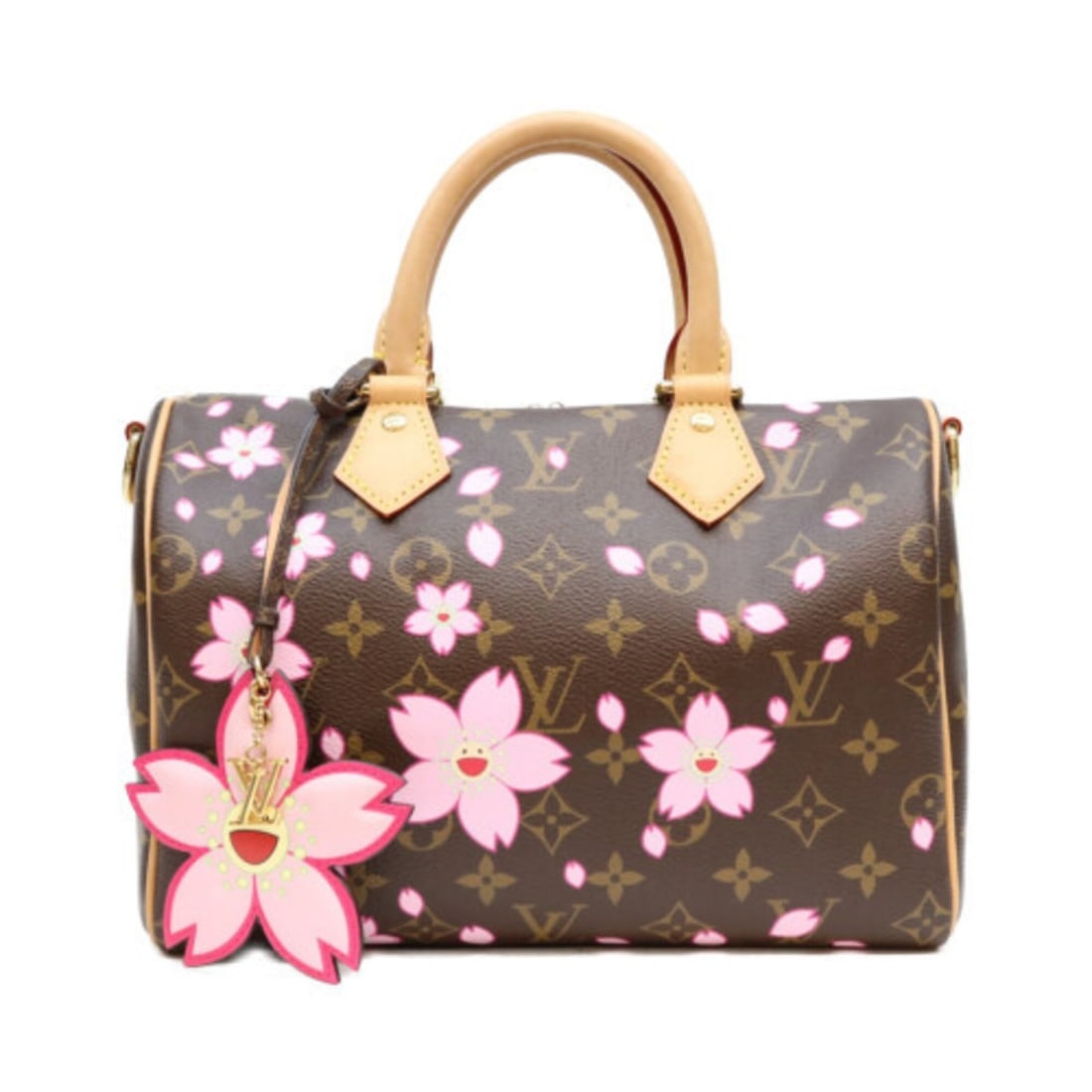 LOUIS VUITTON x TM Takashi Murakami M14174 Monogram Cherry Blossom Speedy Bandoulière 25 Boston Bag (1 of 19)