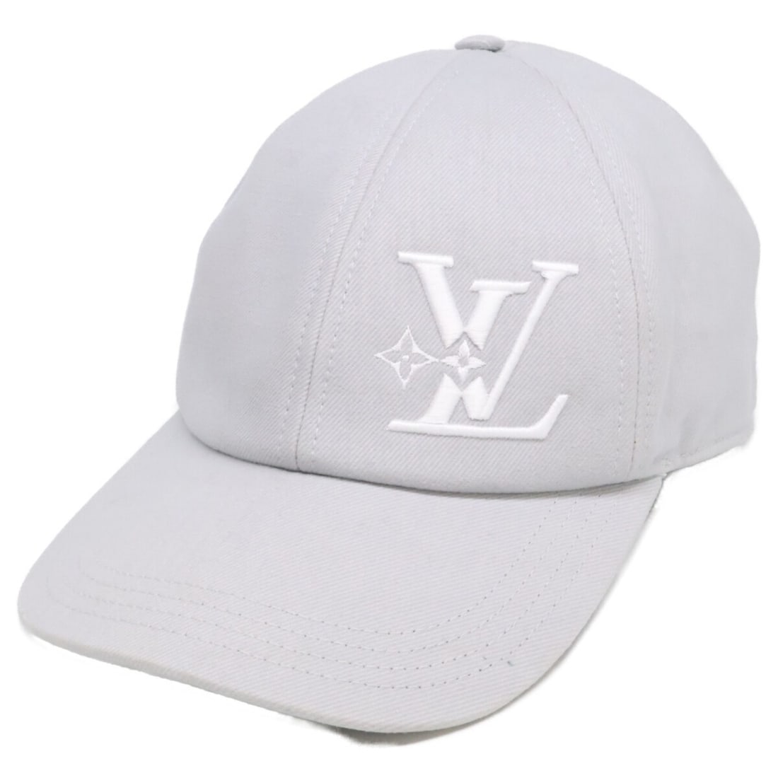 LOUIS VUITTON M7607M LV Smash Cap Hat M Gris Clair Men's: --- Catalog ---Category: DesignType: CapGender: MenMaterial: Cotton Category: GeneralBrand: Louis VuittonCategory: MeasurementsCircumference: 59cm / 23.22''--- Item List ---Section: ConditionRanking: 