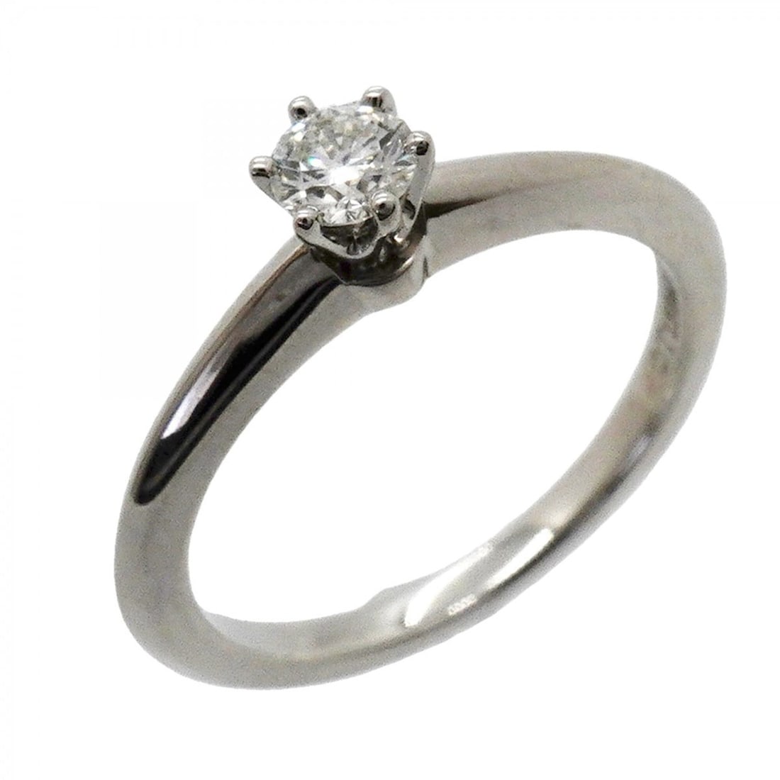 Tiffany & Co. Solitaire Ring, 1PD (One Diamond), Pt950 Platinum, 0.23ct Diamond, Size 11, Women's: --- Catalog ---Category: SizeJP Size: 11US Size: 6Category: DesignType: Band ringStone: DiamondGender: WomenMaterial: Platinum 950Category: GeneralBrand: Tiffany--- Item List ---Section: ConditionRank